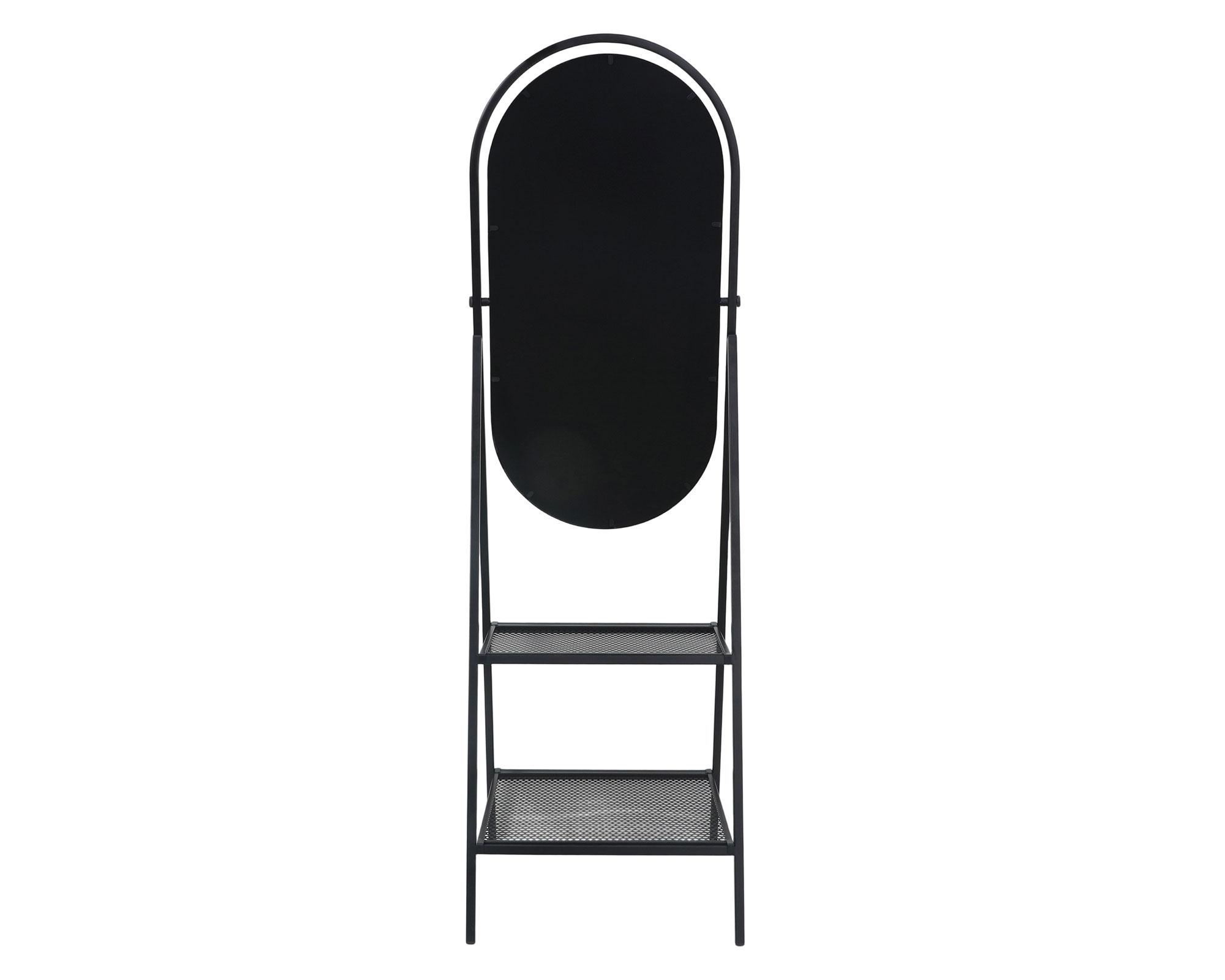 Espejo de pie 2 estantes metal 45x150 cm-1