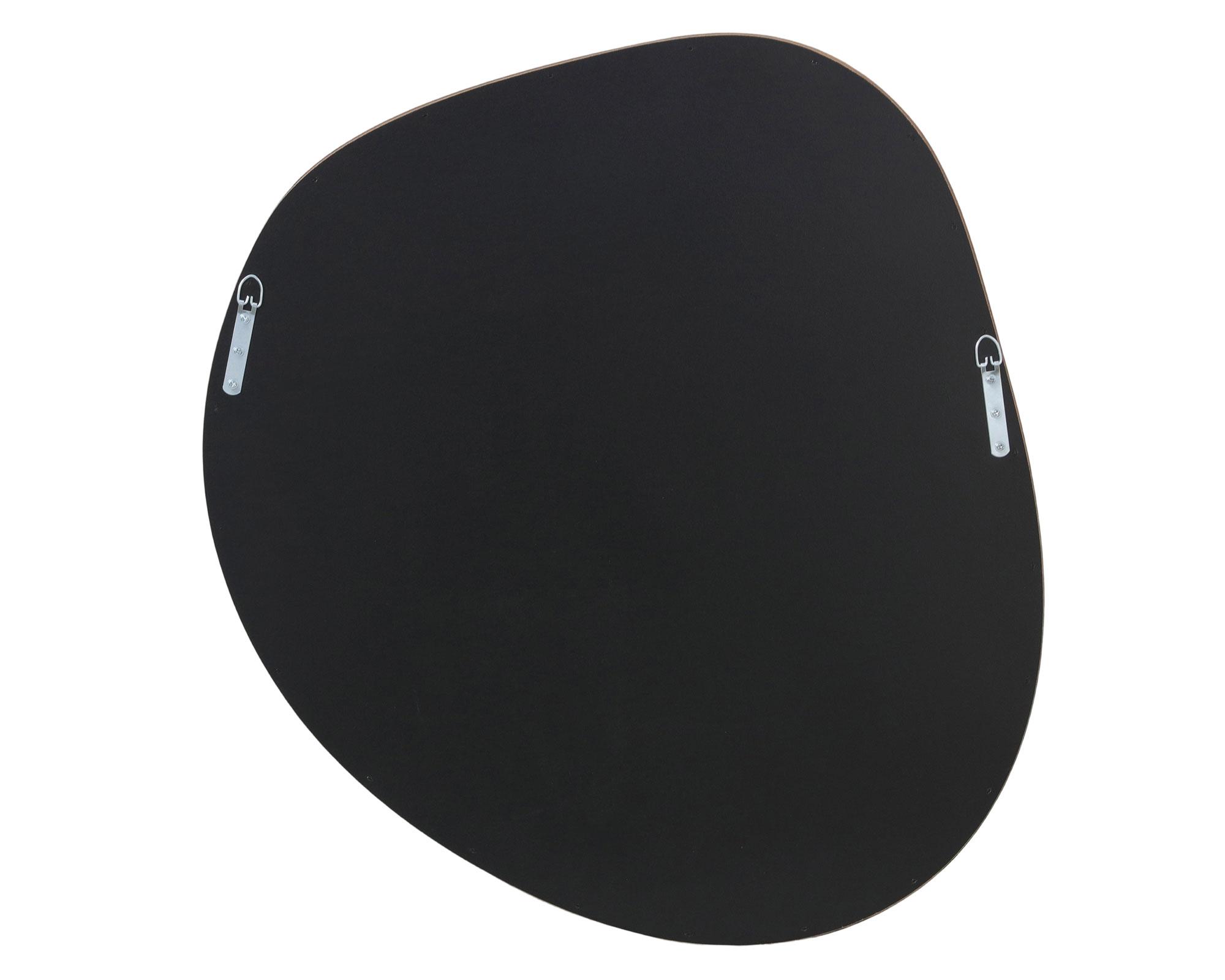 Espejo redondo plástico negro 66 cm-1