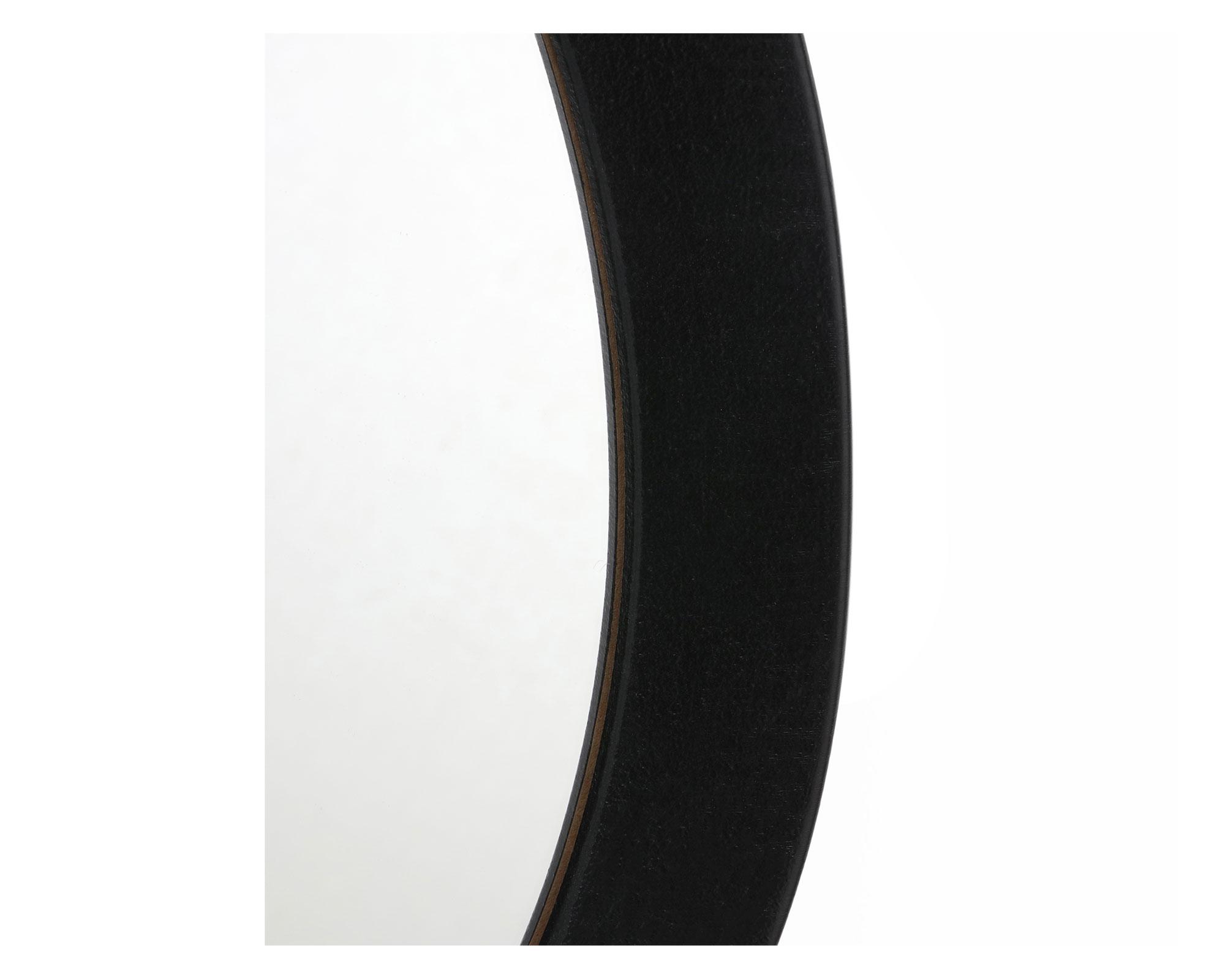 Espejo redondo plástico negro 66 cm-2