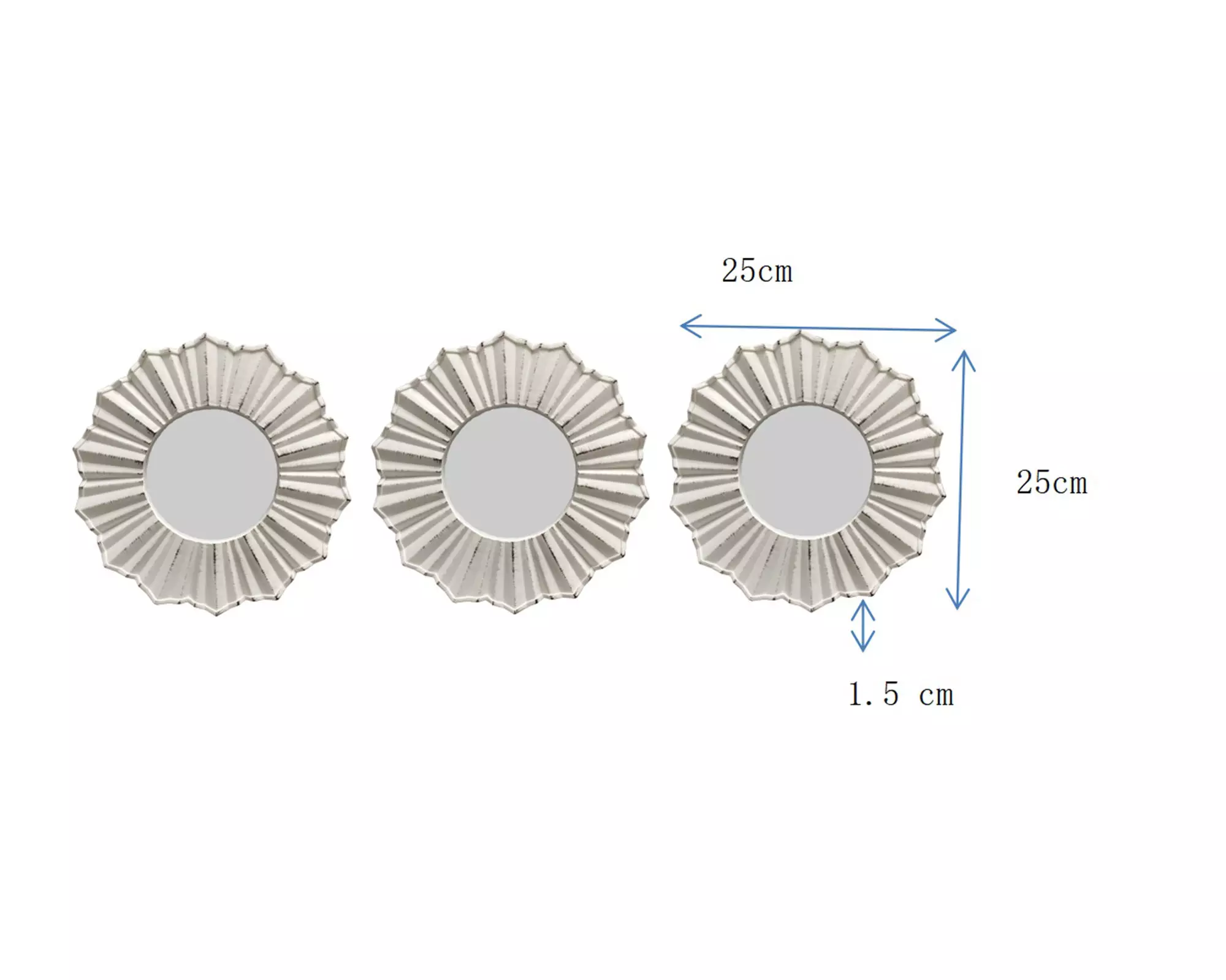 Espejo FH 25 cm 3 piezas-2