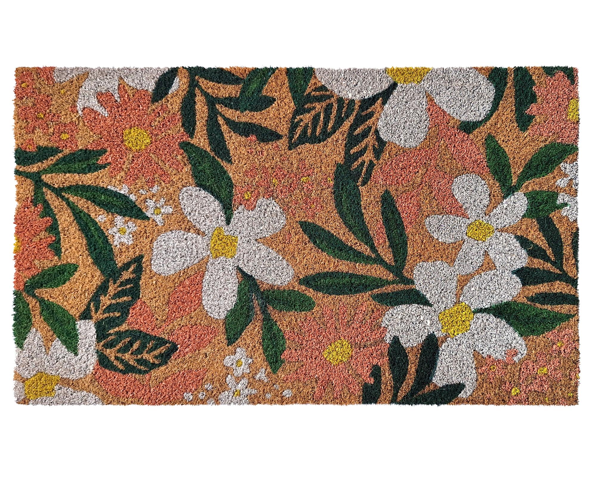Limpiapiés print Flores 45x75 cm-0