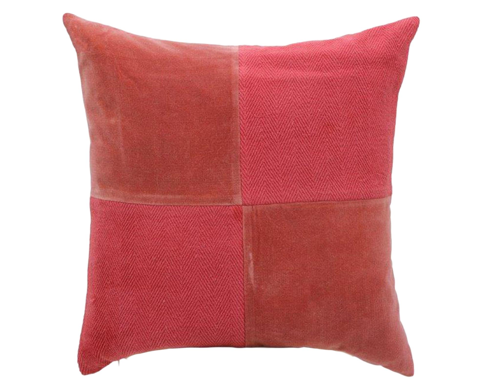 Cojín Efecto lavado y textura terracota 45x45 cm-0
