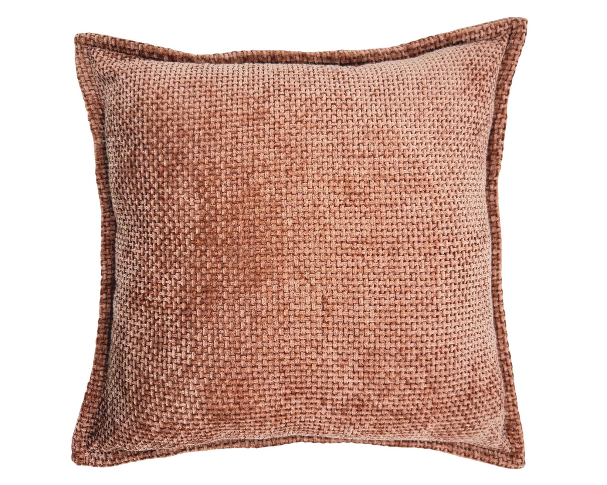 Cojín velvet textura terracota 45x45 cm-0