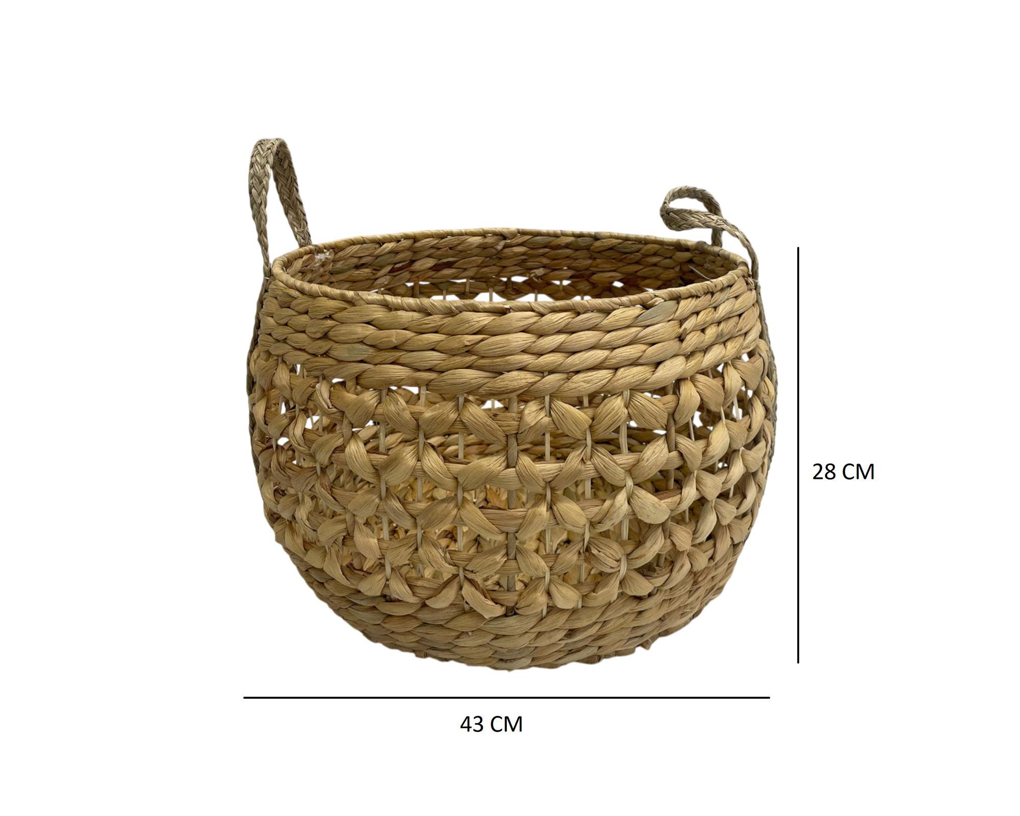 Canasto Fibra natural redondo 43 cm-2