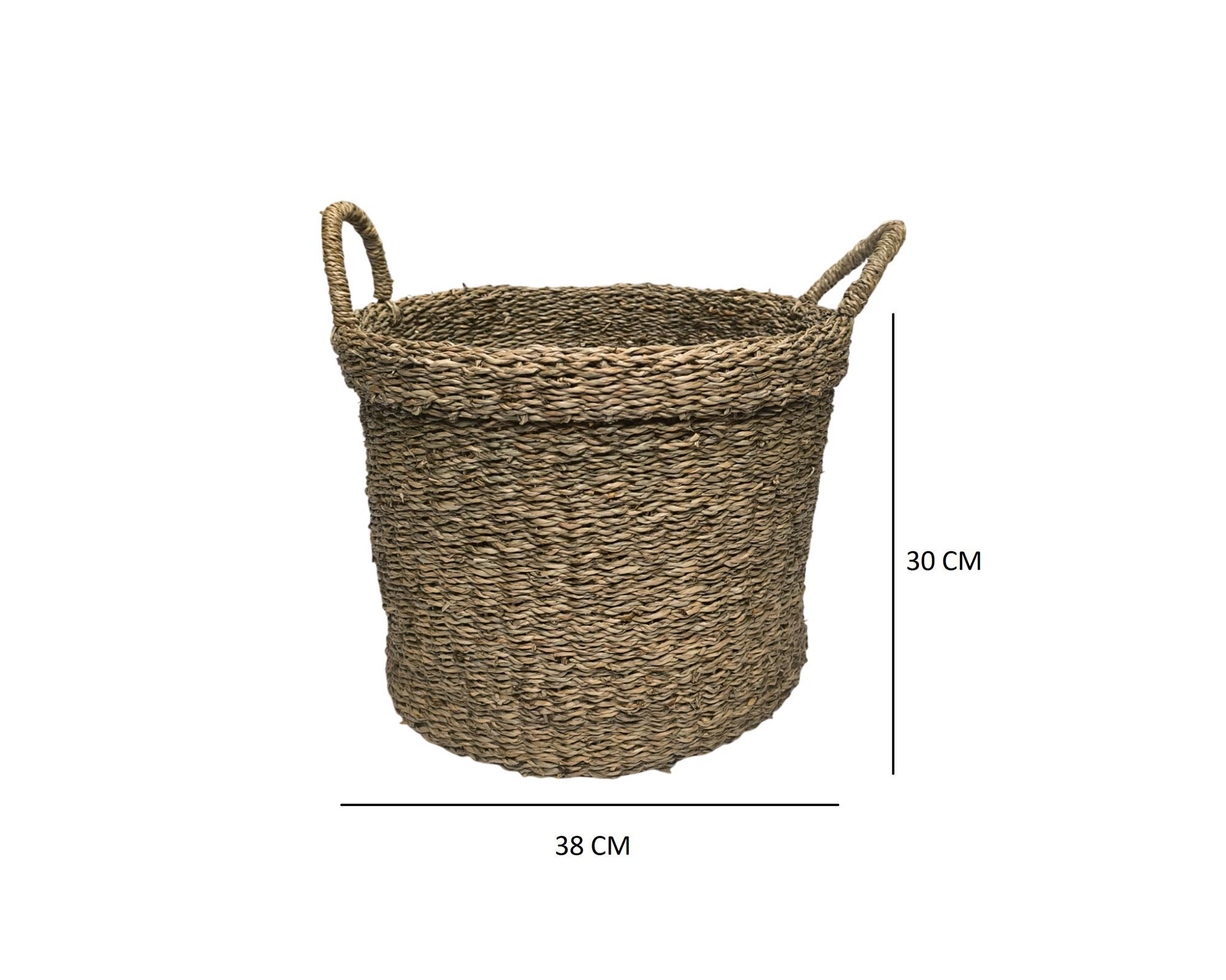 Canasto Fibra natural 38 cm-2
