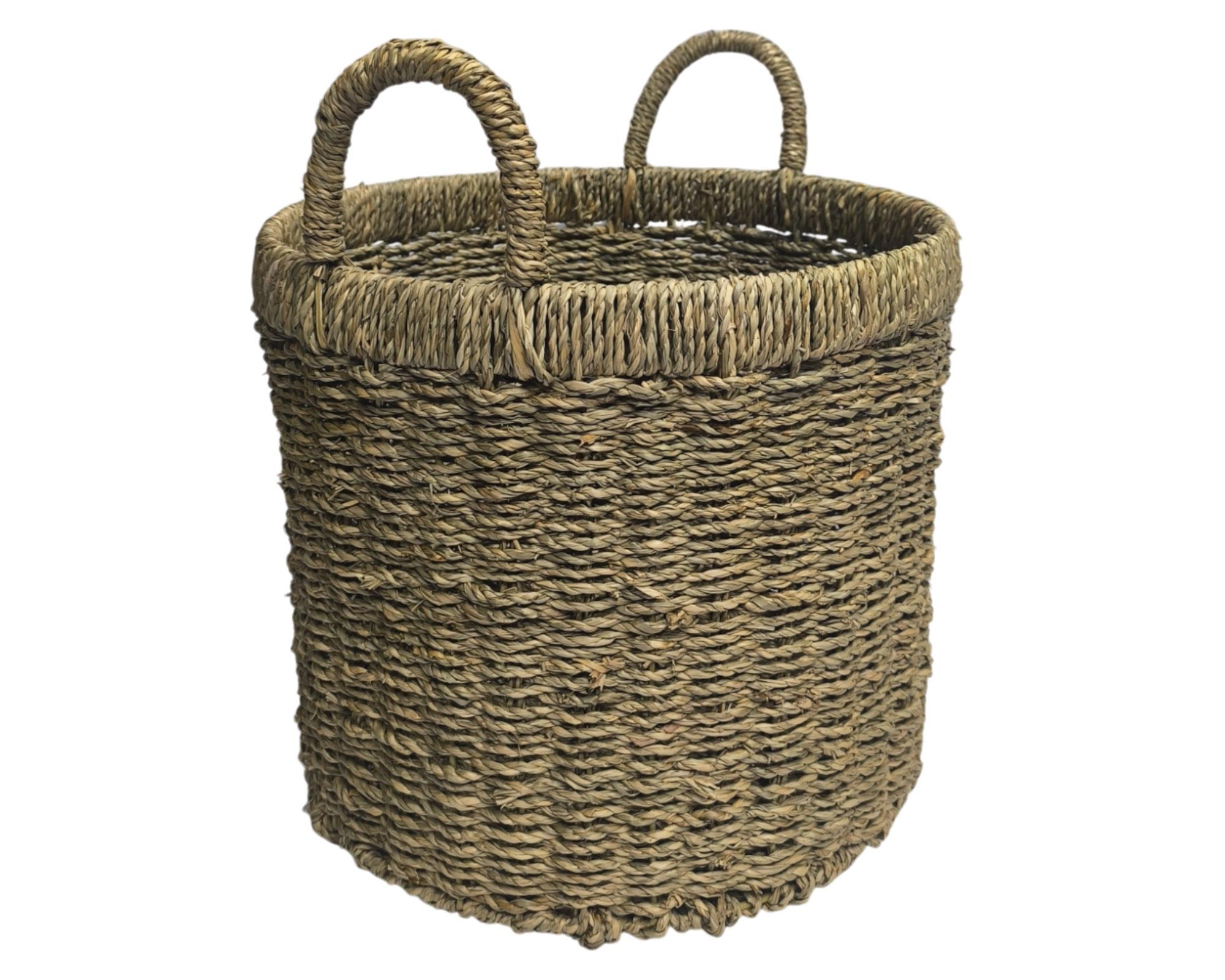 Canasto Fibra natural borde L-1