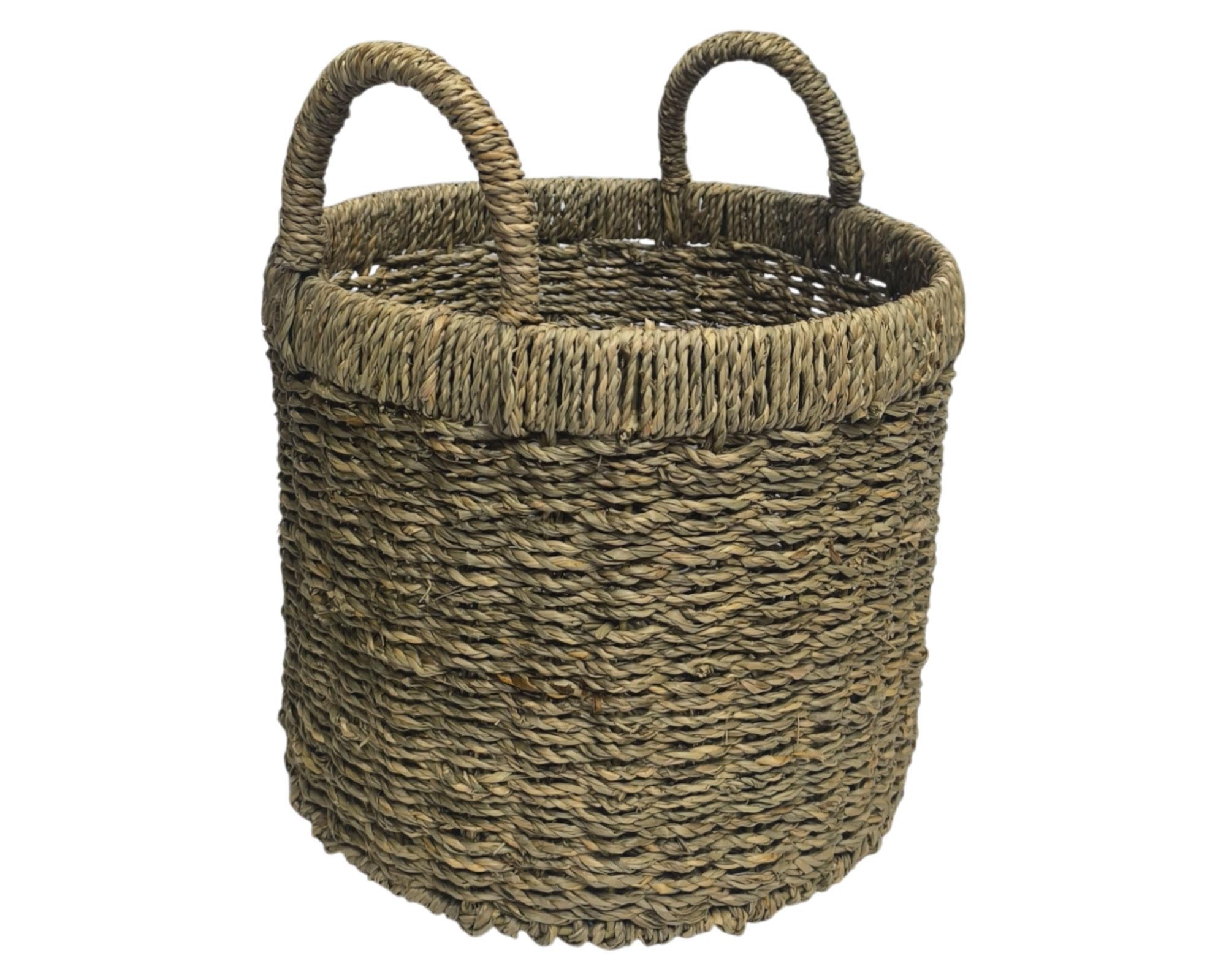 Canasto Fibra natural Bordes 30 cm-0