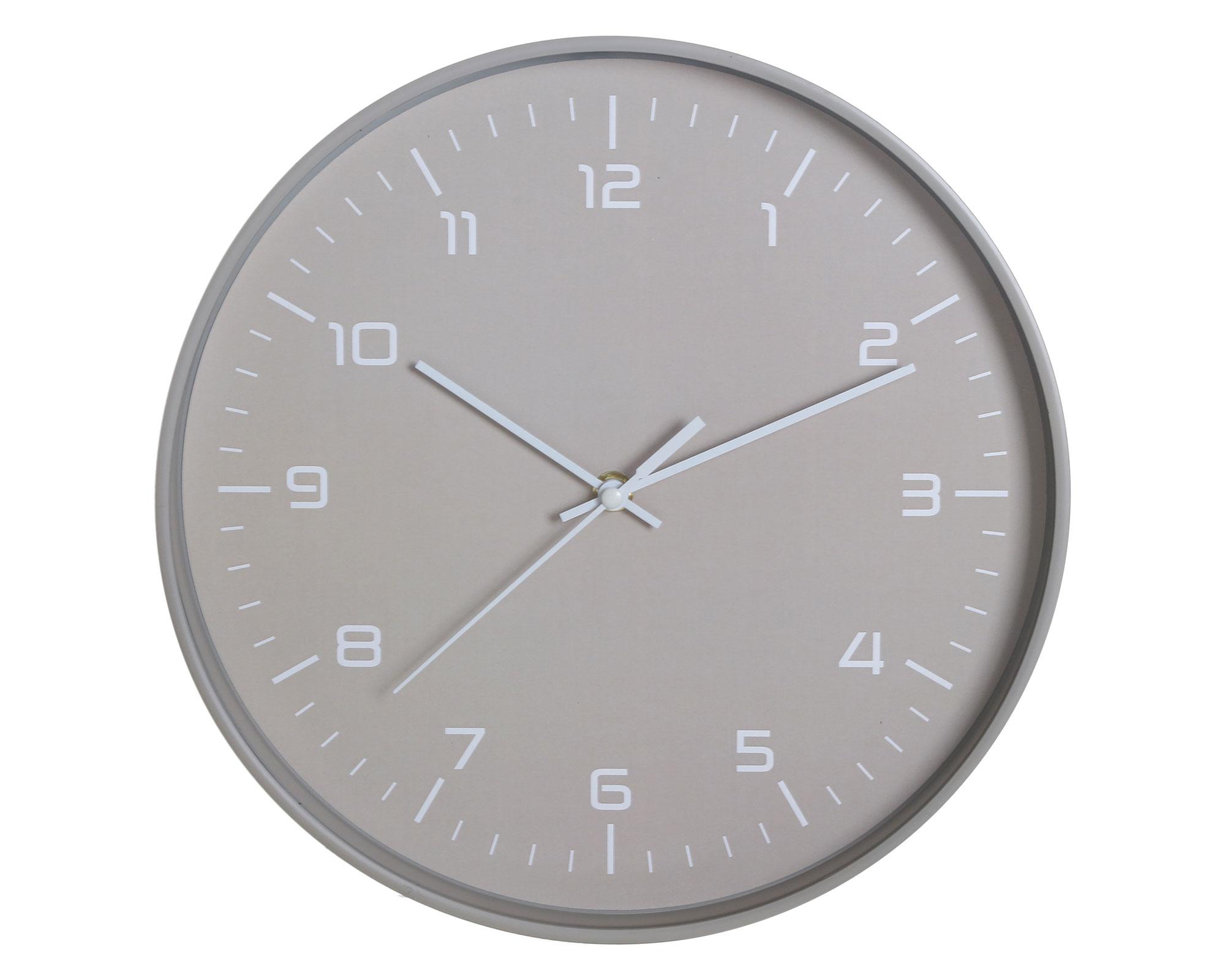Reloj pared 30 cm números taupe-0