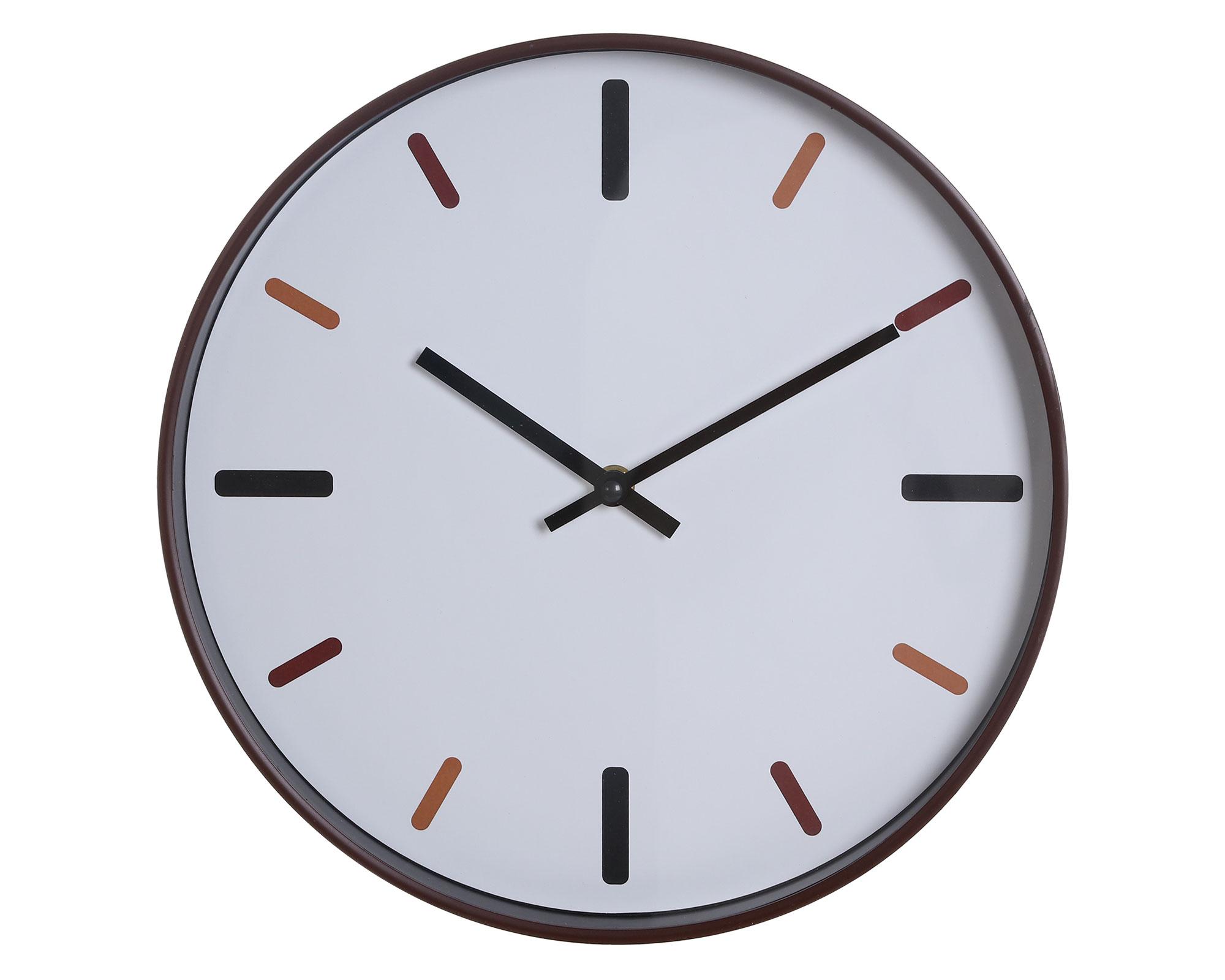 Reloj pared 30 cm líneas colores-0