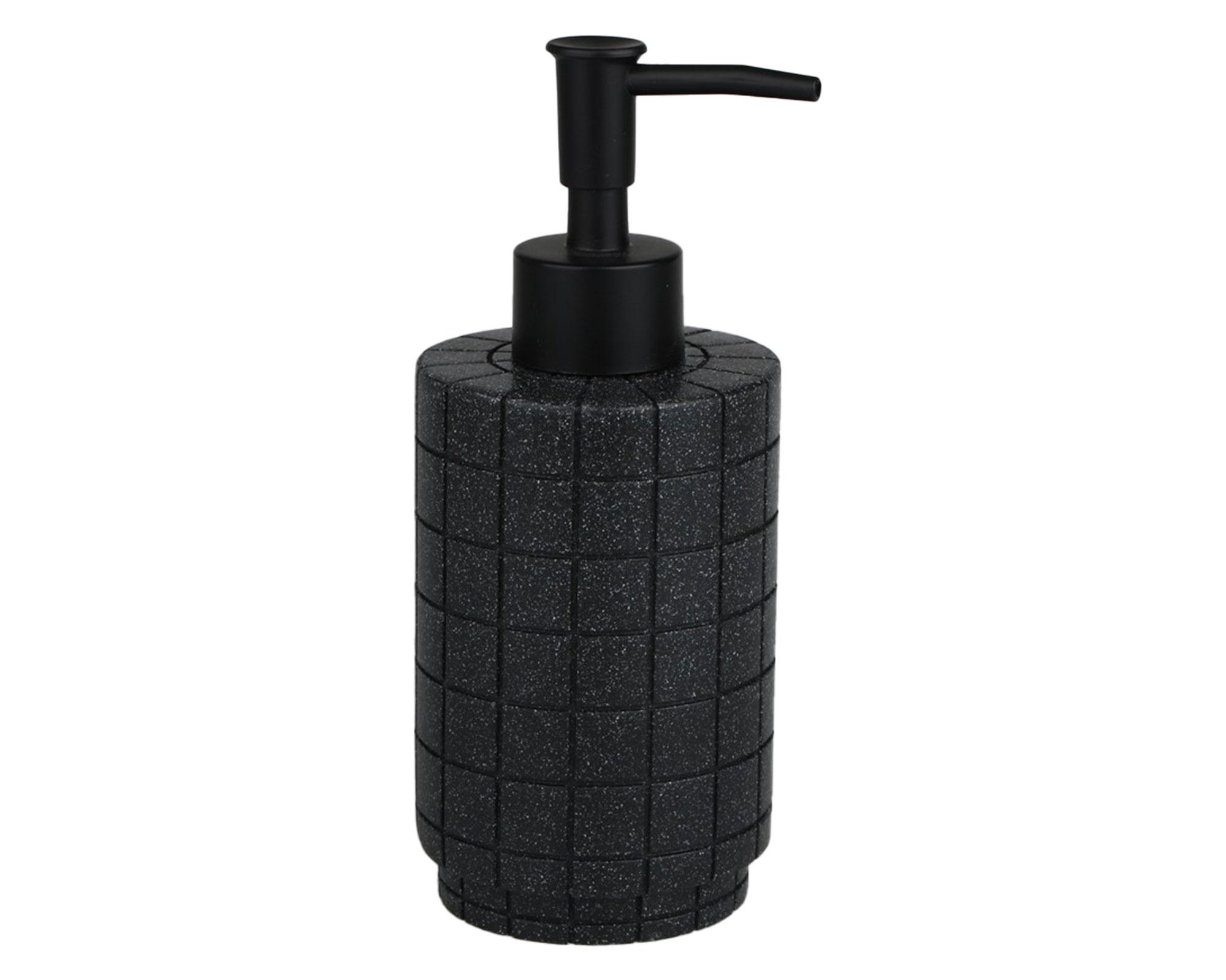 Dispensador jabón cuadrado poliresina negro-0