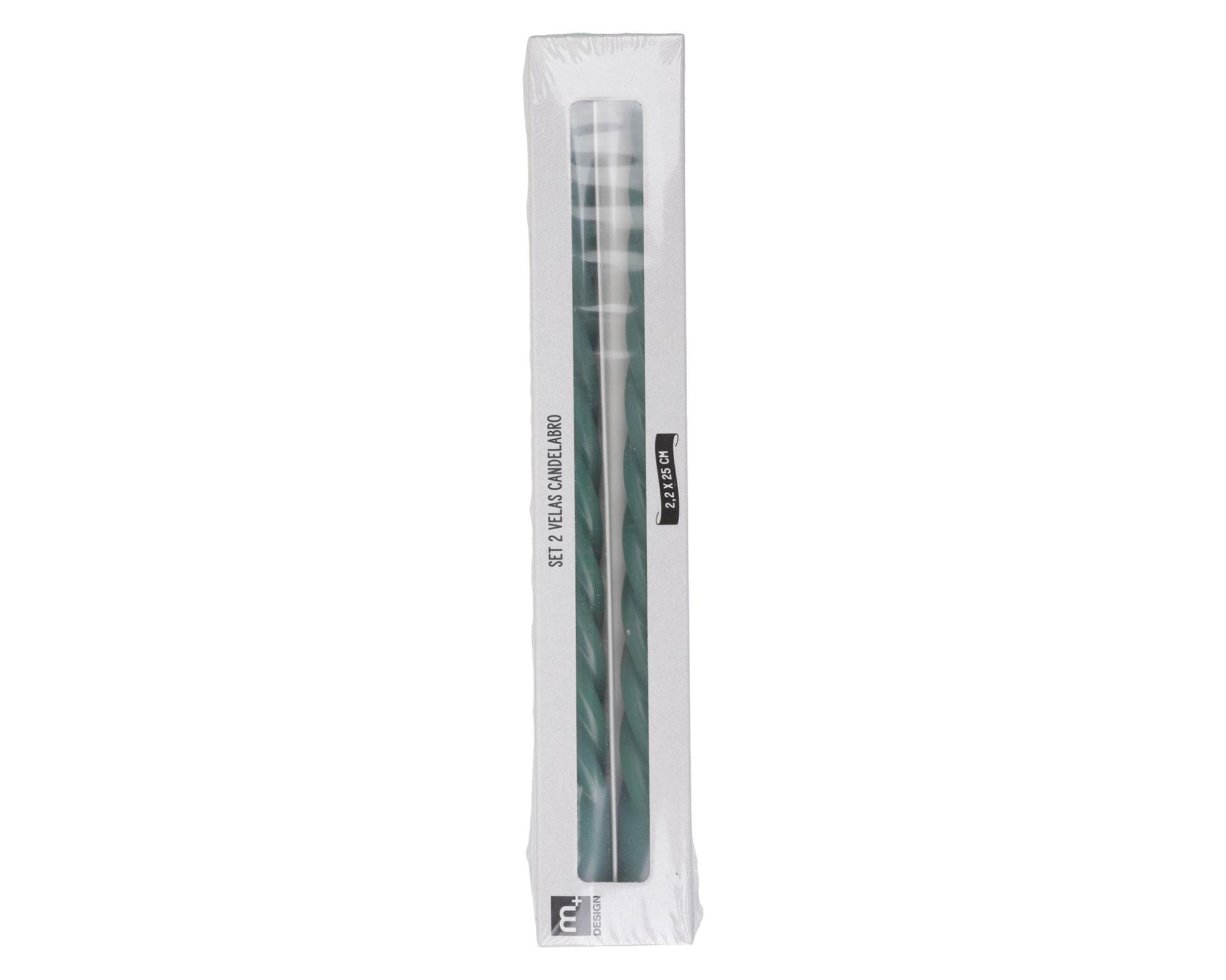 Velas twist verde 2 un.-1