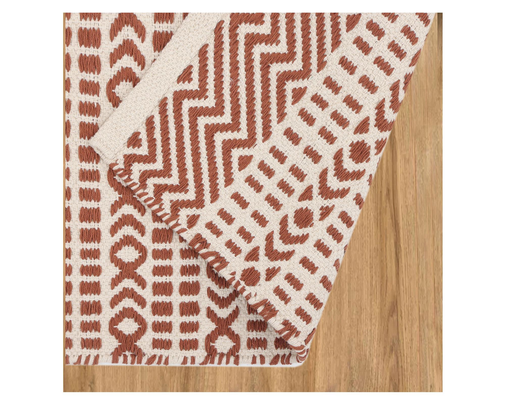 Alfombra Étnica terracota 60x90 cm-4