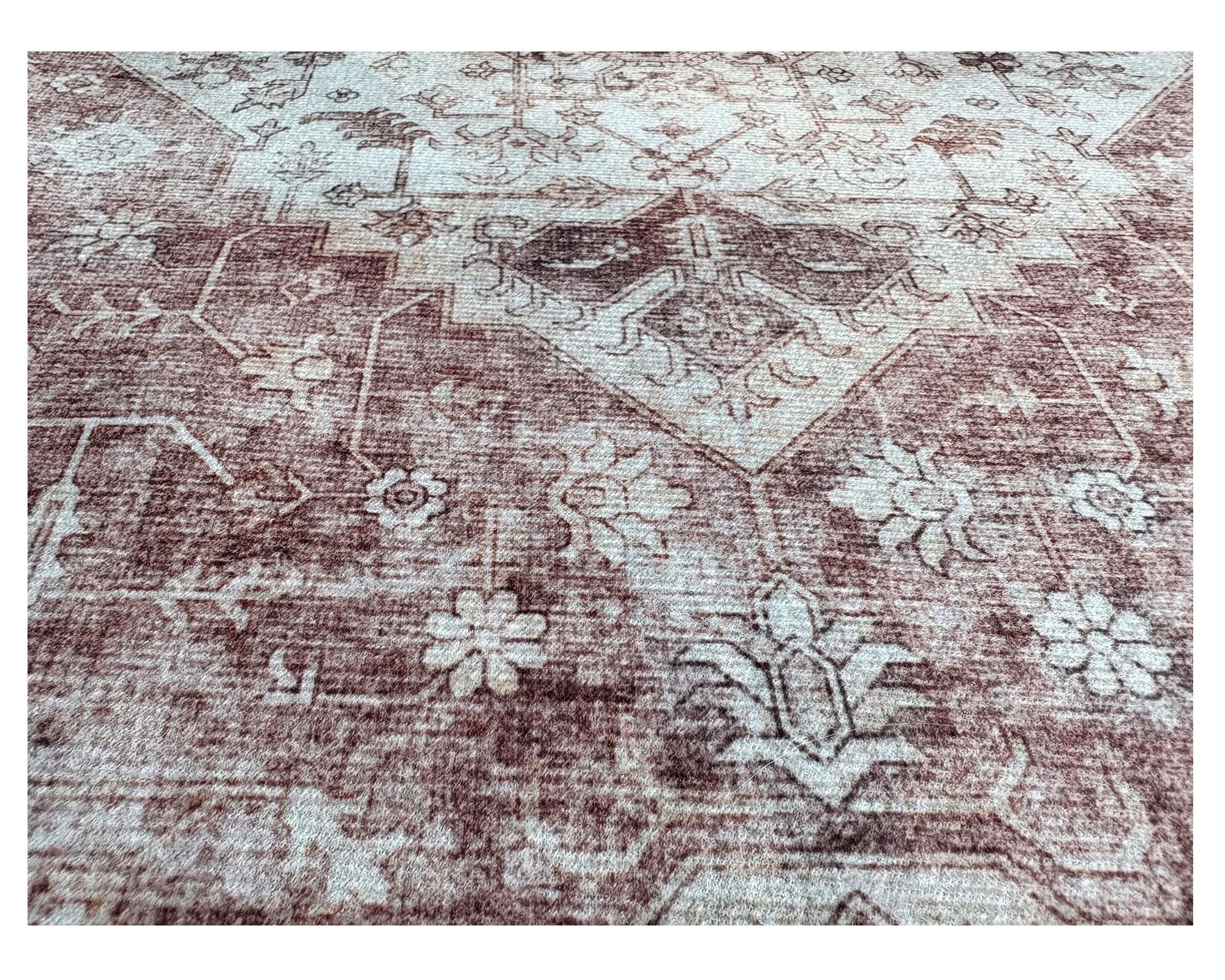 Alfombra Vintage rojizo 60x90 cm-2