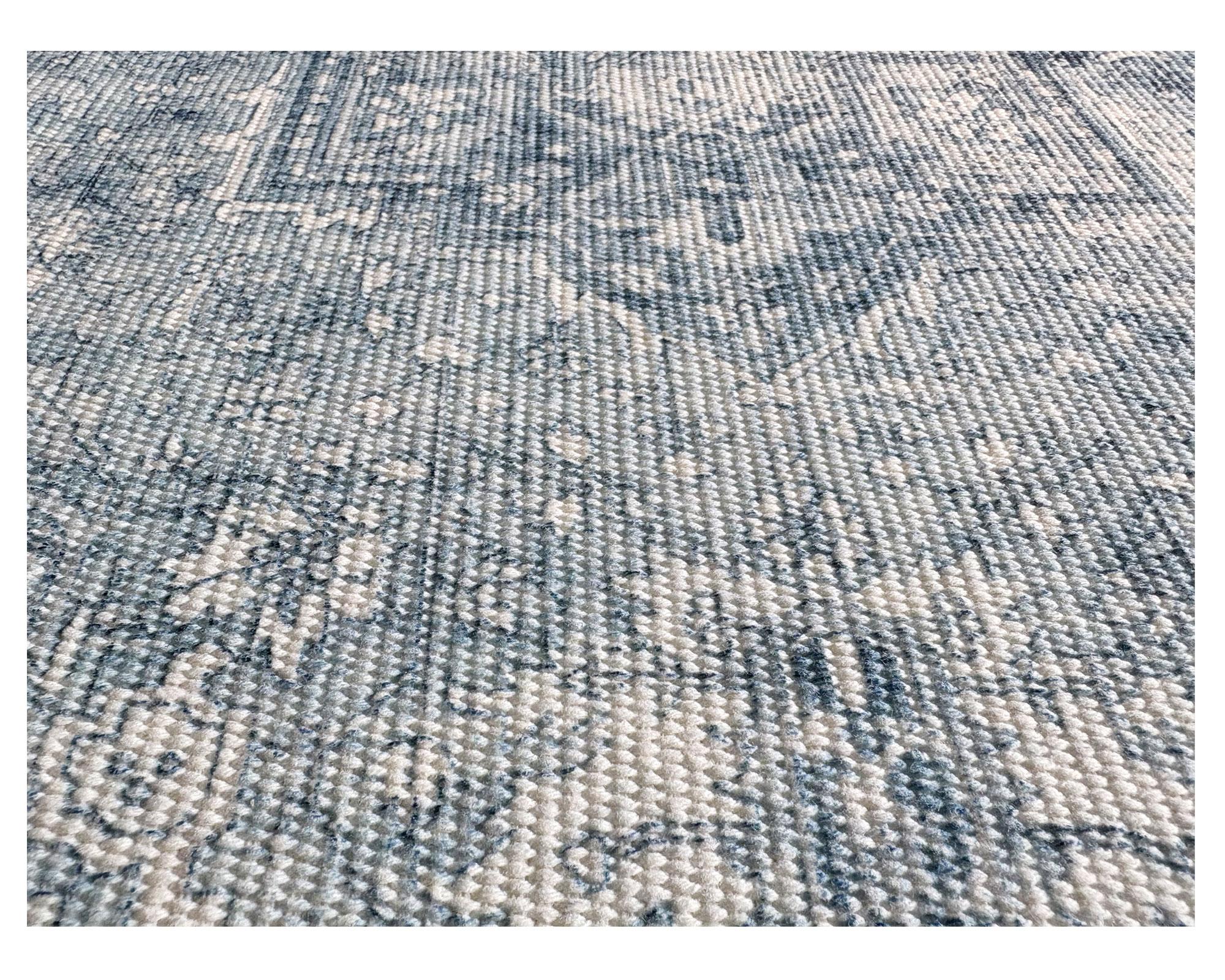 Alfombra Vintage azul 60x90 cm-4