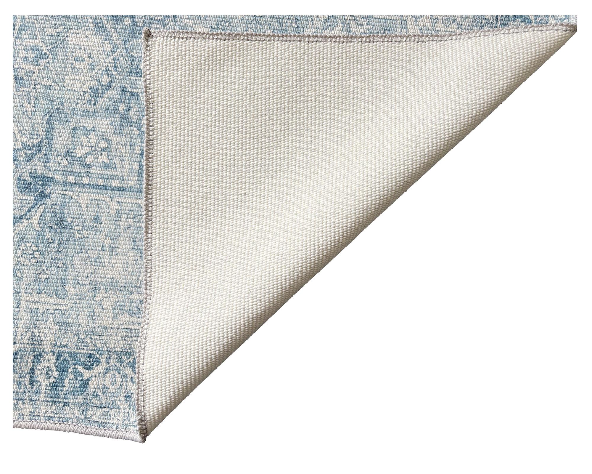 Alfombra Vintage azul 60x90 cm-5