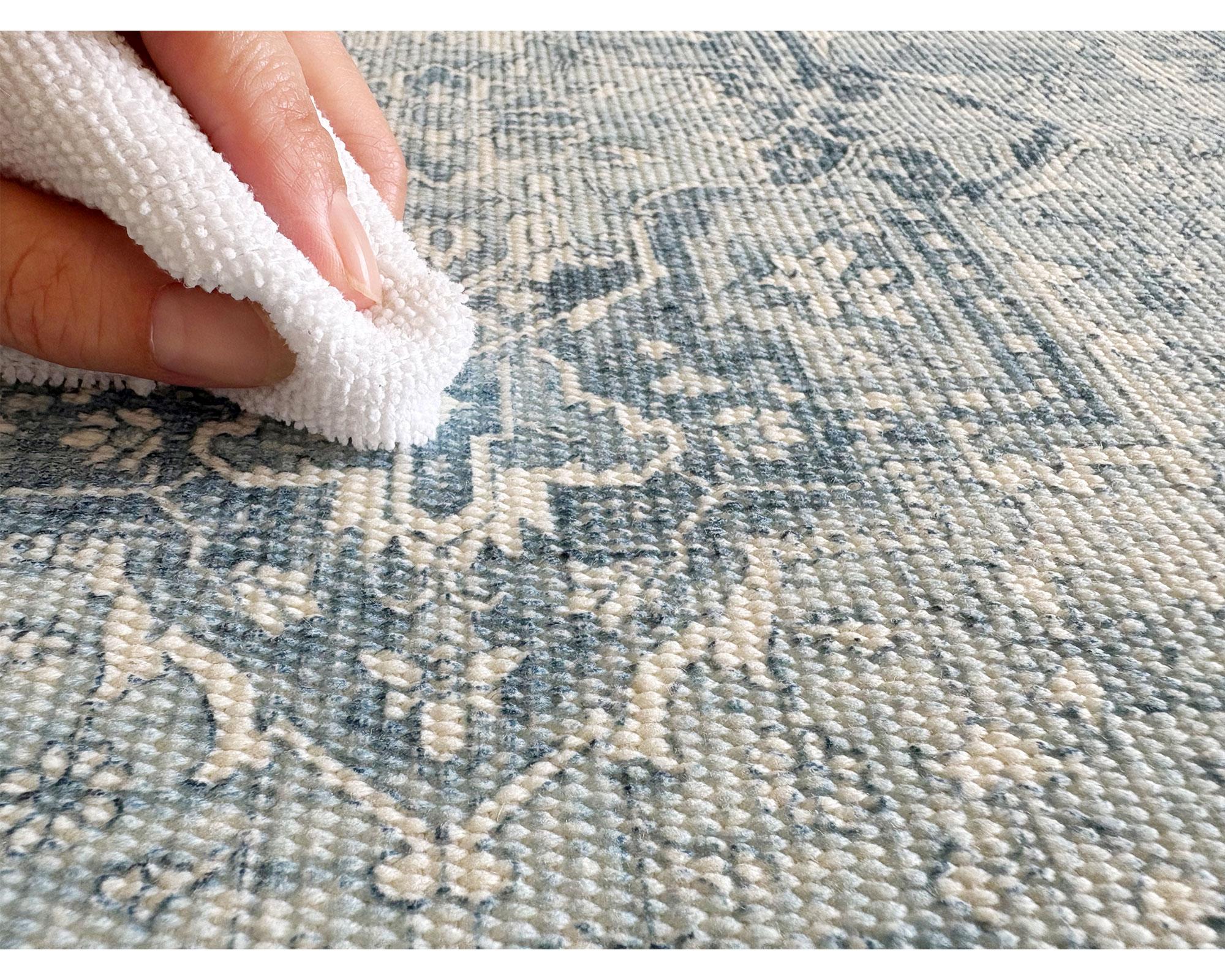Alfombra Vintage azul 60x90 cm-6
