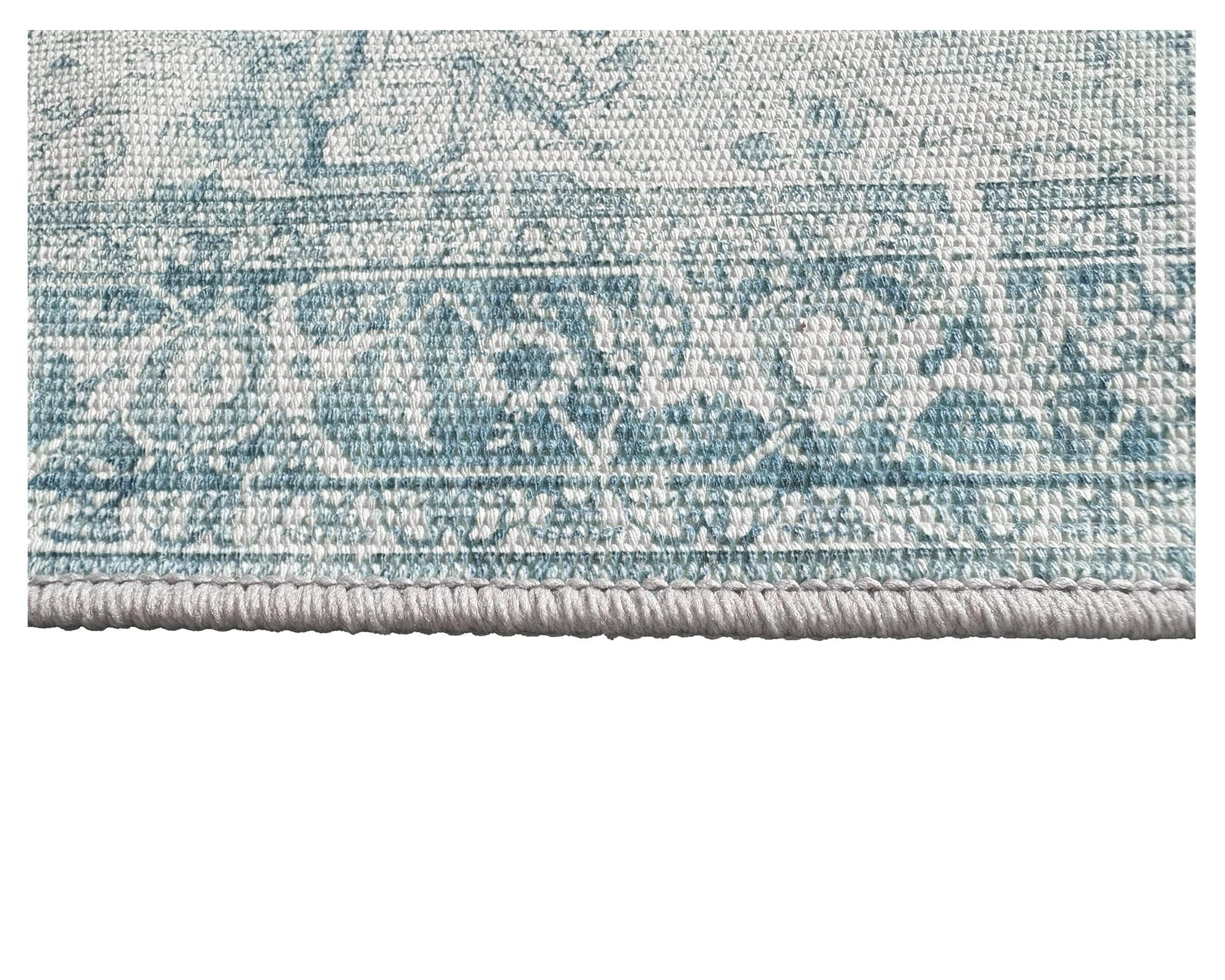 Alfombra Vintage azul 60x90 cm-2