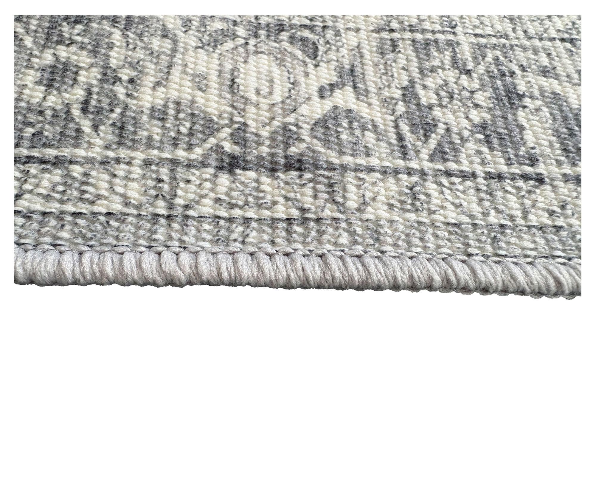 Alfombra Vintage gris 60x90 cm-3