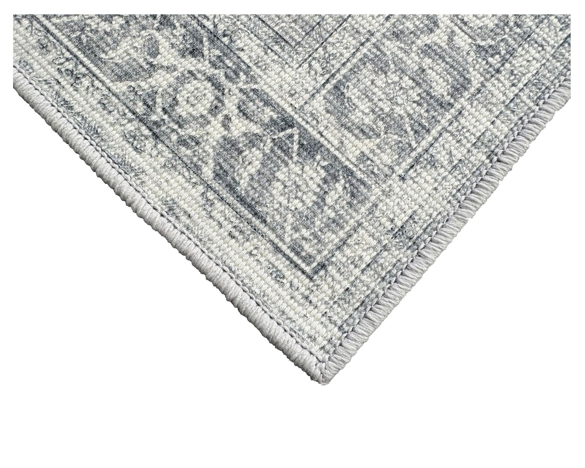 Alfombra Vintage gris 60x90 cm-4