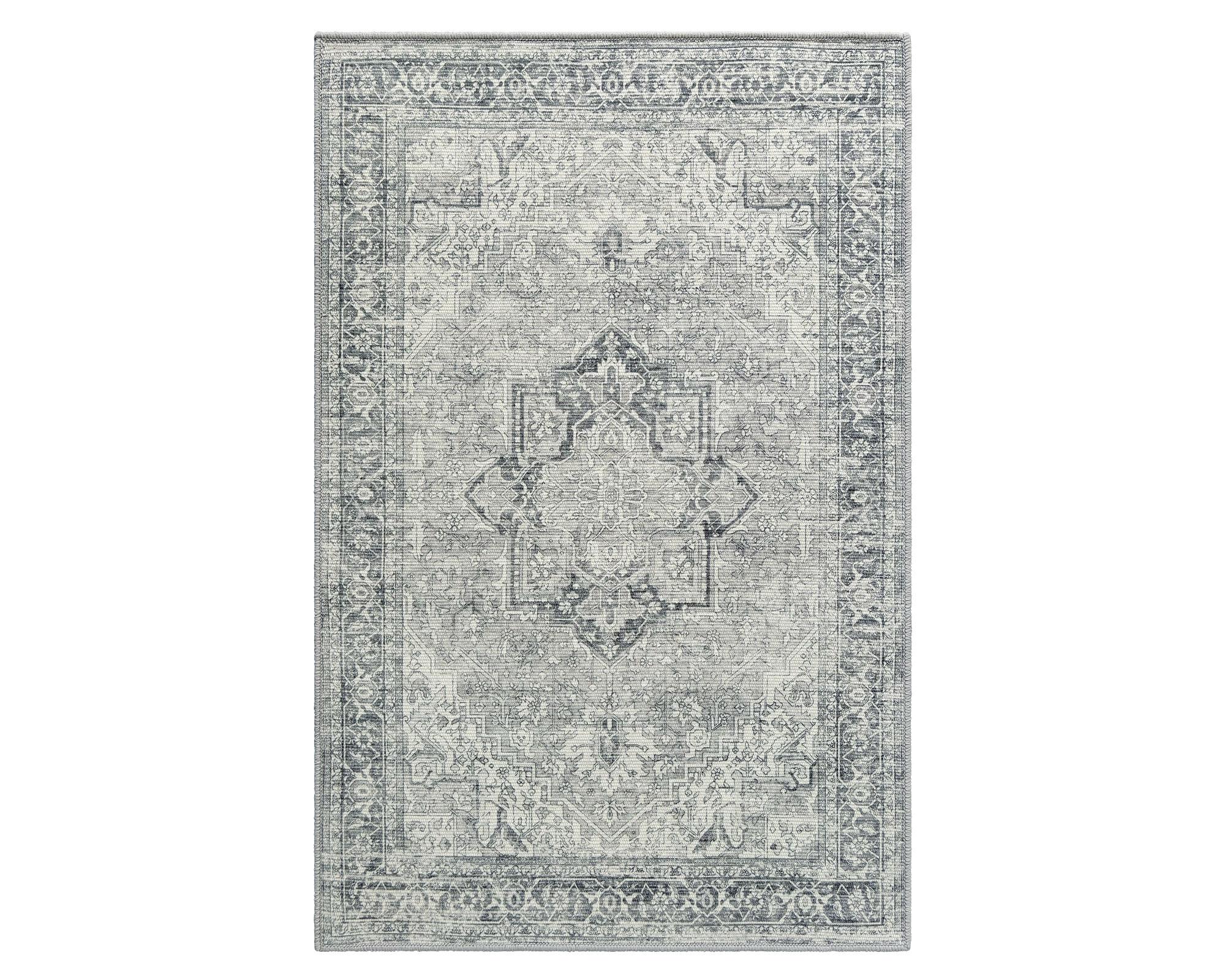 Alfombra Vintage gris 60x90 cm-1