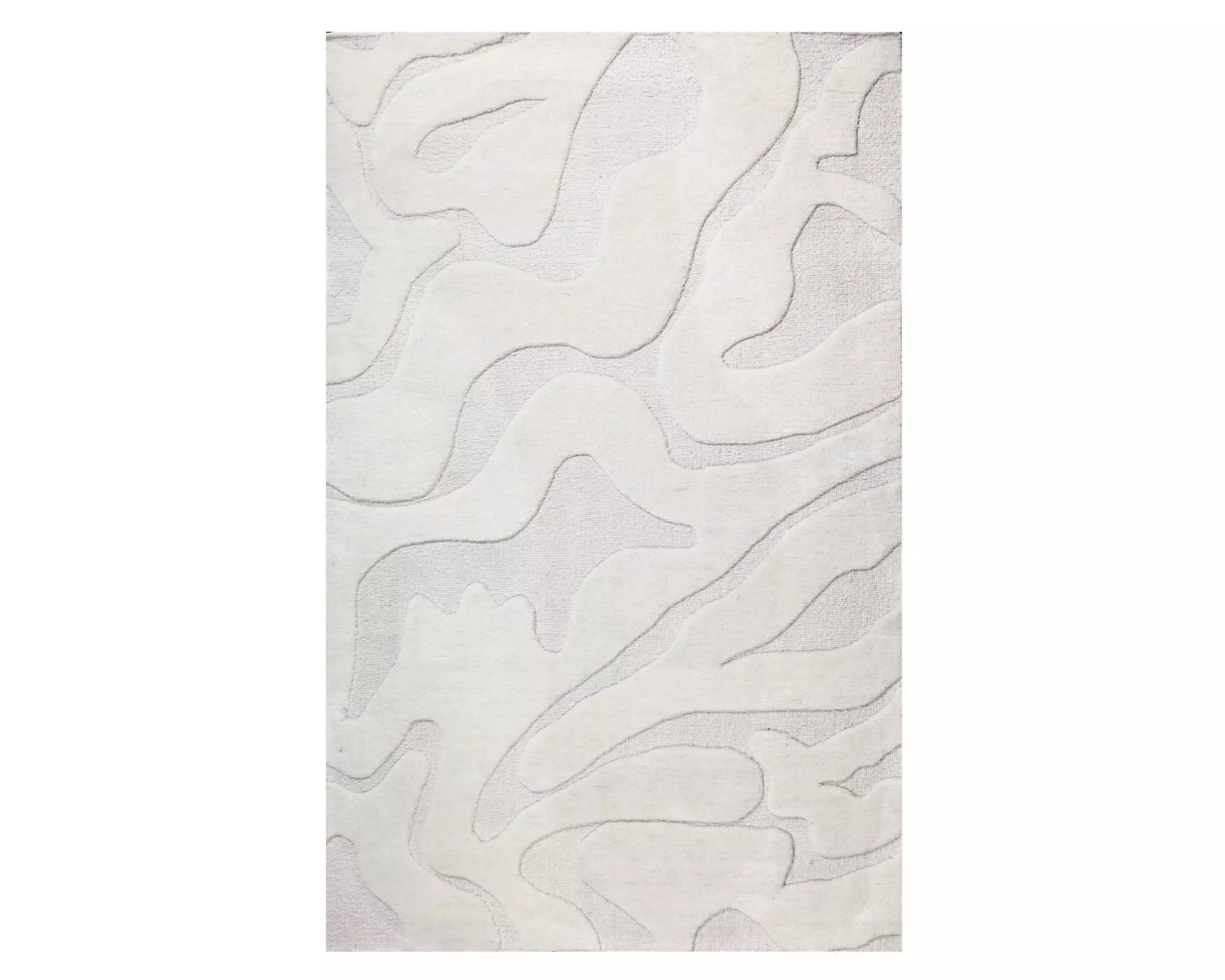 Alfombra Relieve abstracto beige 160x230 cm-1