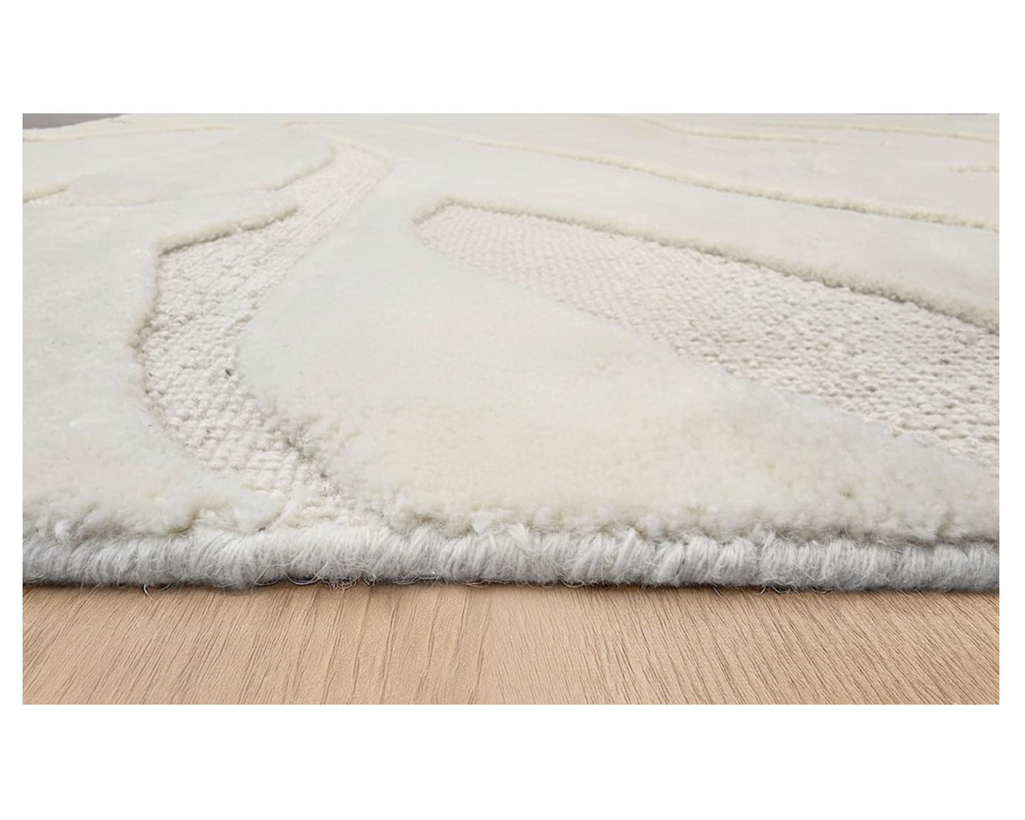 Alfombra Relieve abstracto beige 160x230 cm-2