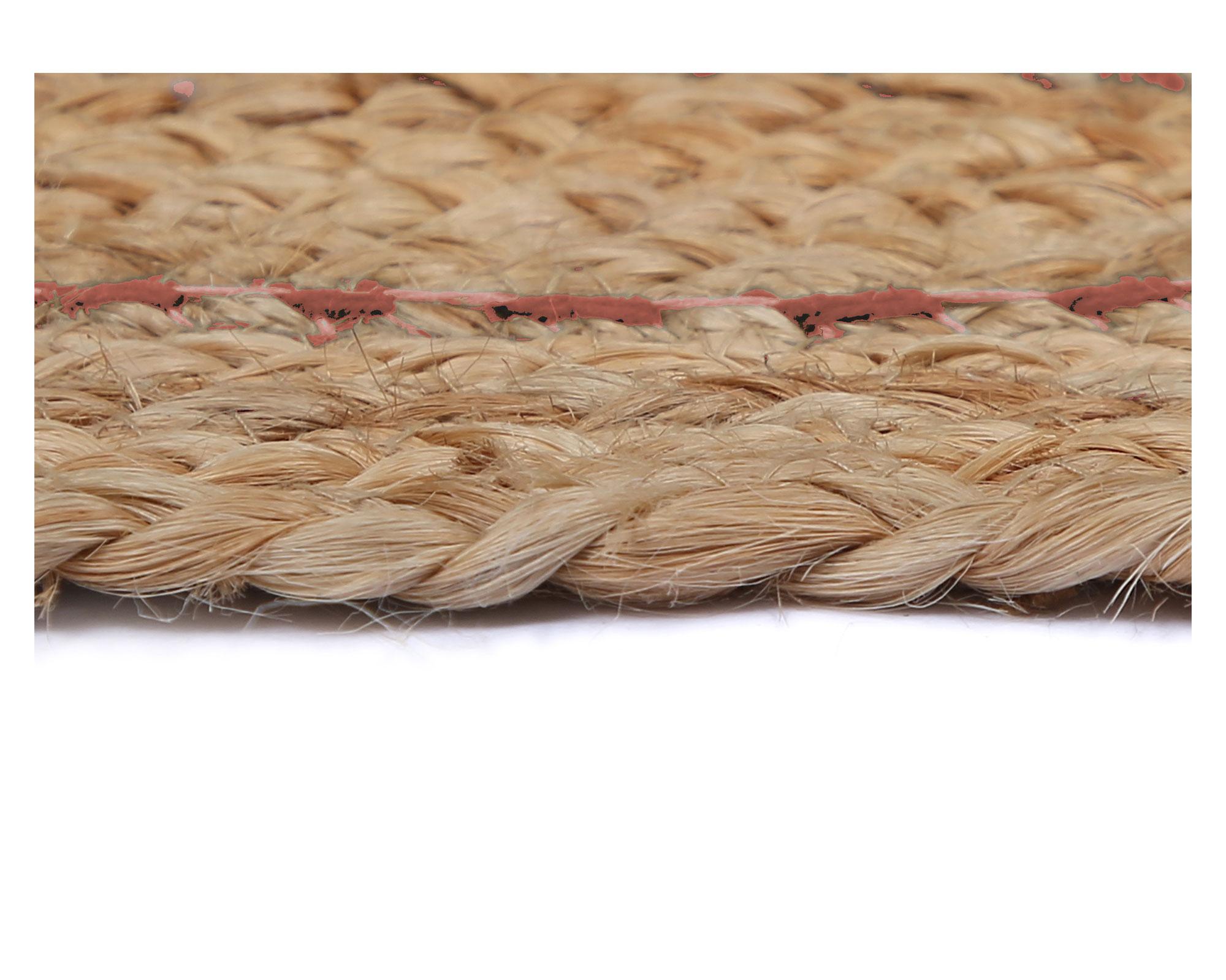 Alfombra yute oval línea 240x150 cm terracota-4