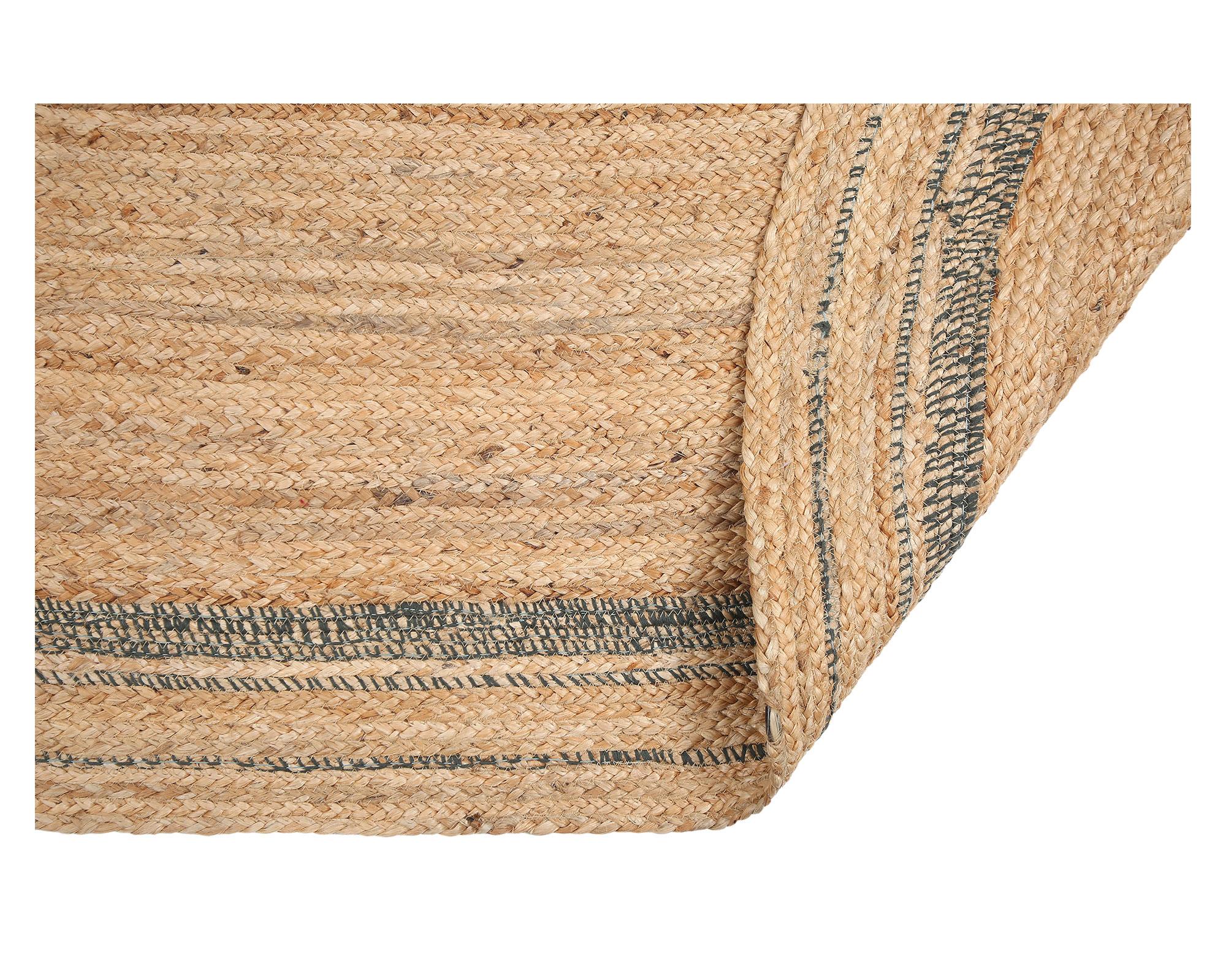 Alfombra yute oval línea 240x150 cm verde-2