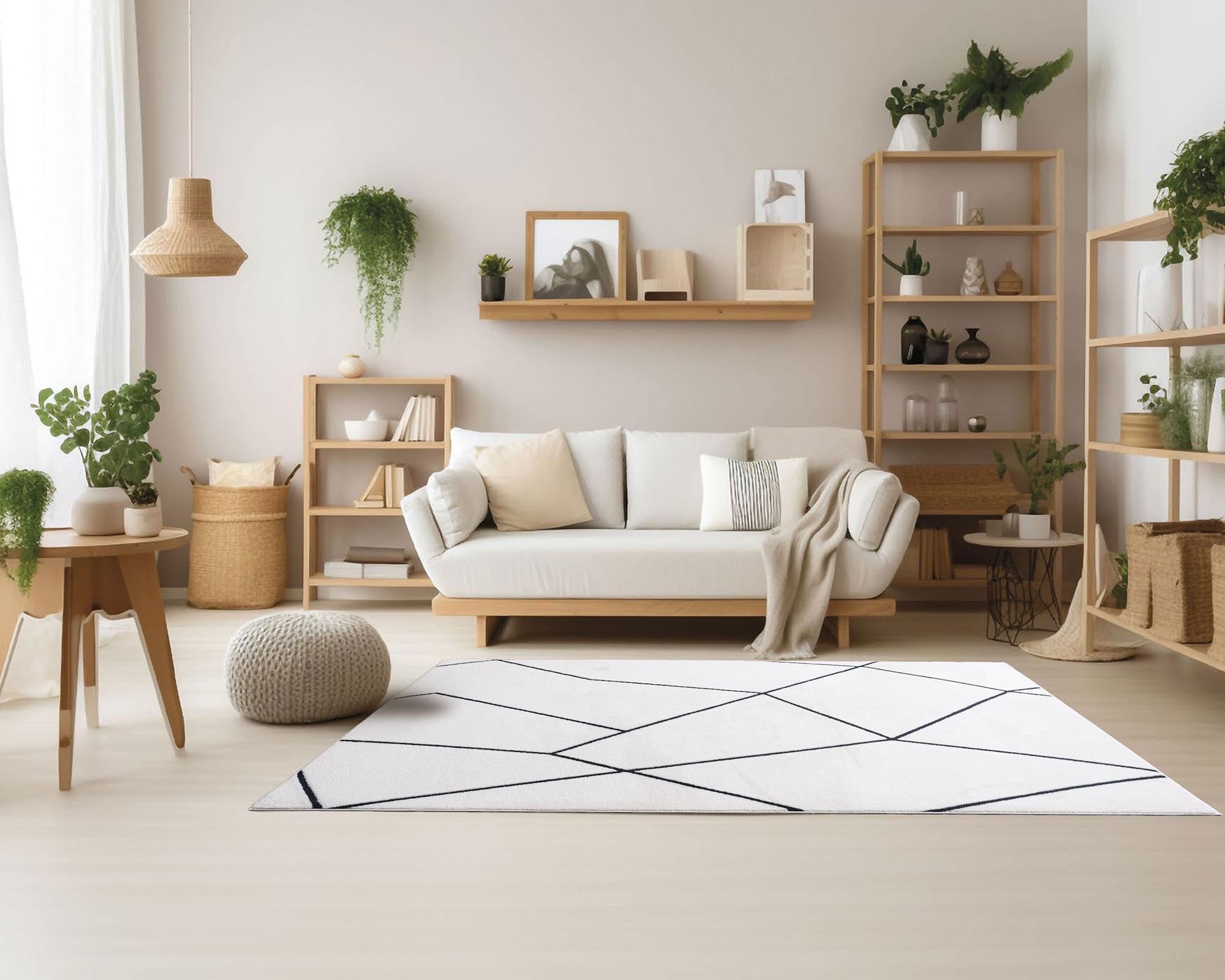 Alfombra Cosy líneas 140x200 cm ivory-6