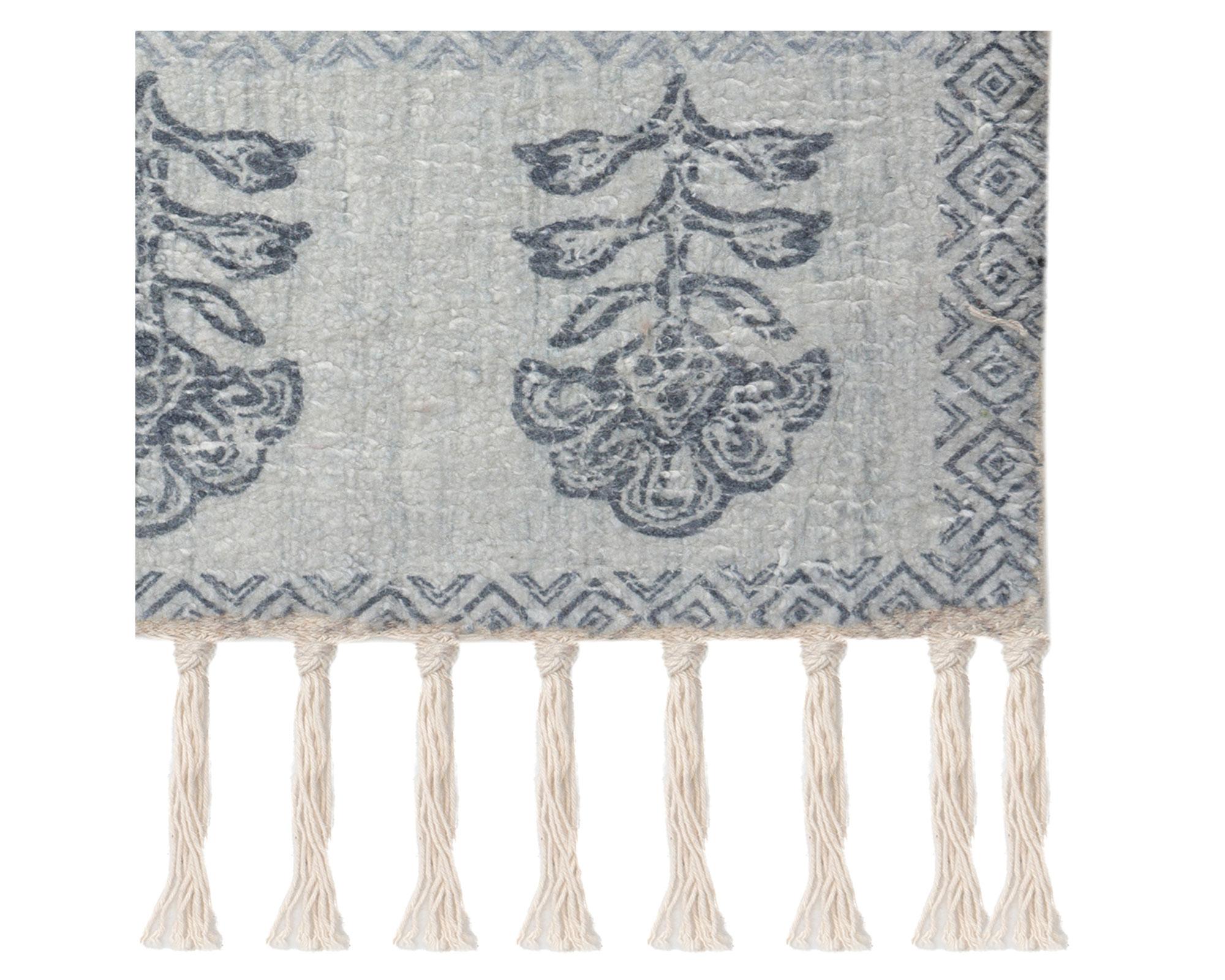 Alfombra Pint floral azul 160x220 cm-6