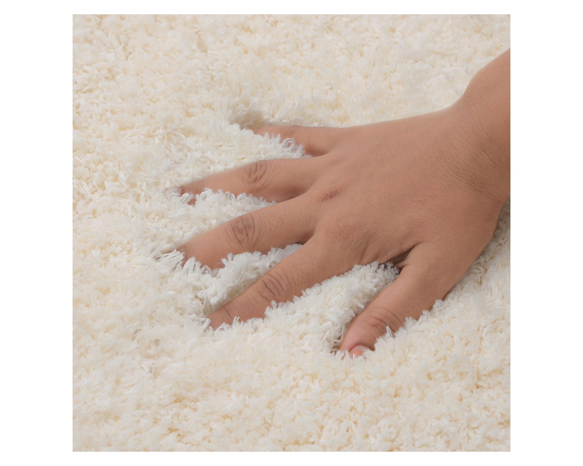 Alfombra Velvet touch blanco 120x180 cm-4