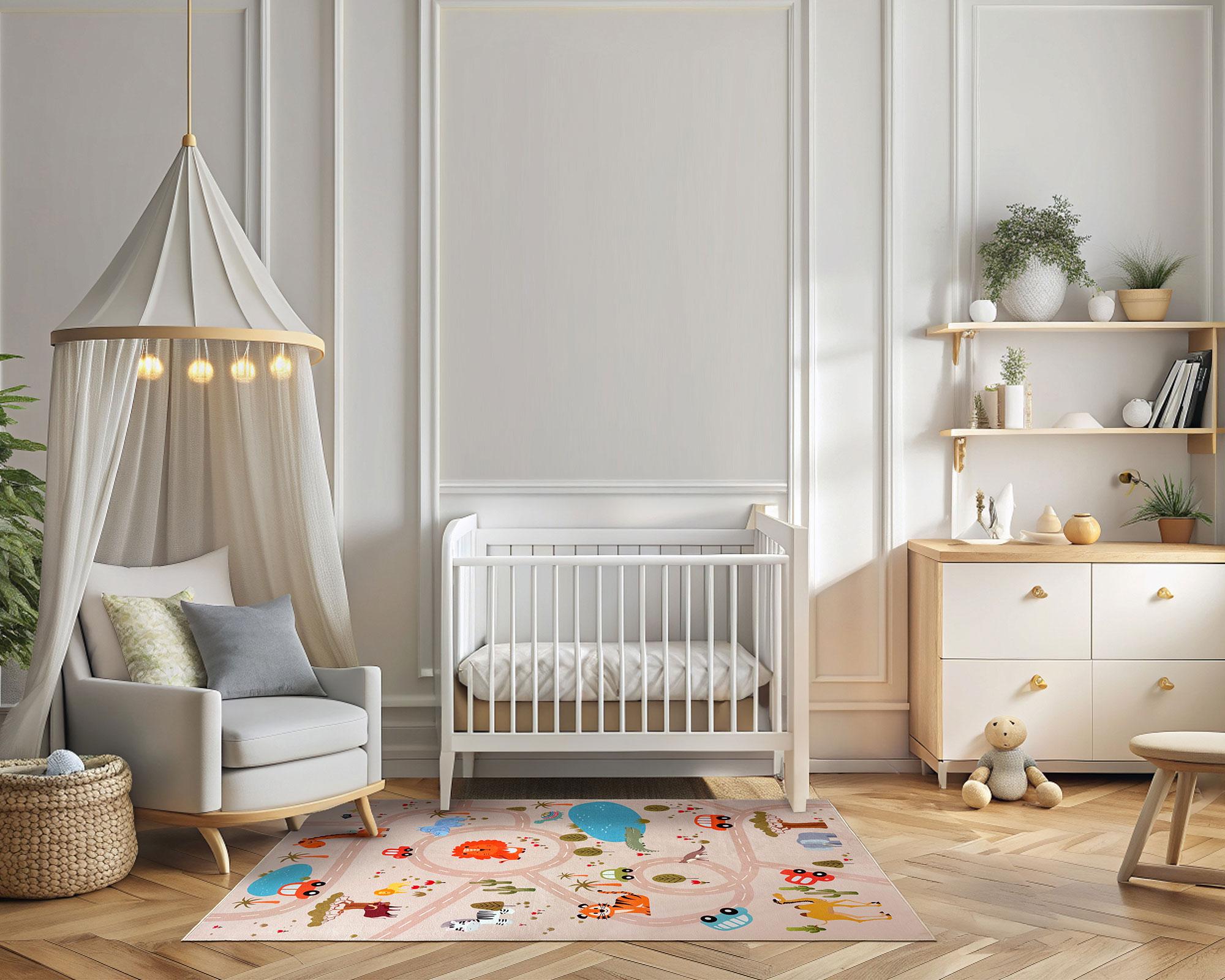 Alfombra kids safari animales 100x150 cm-7