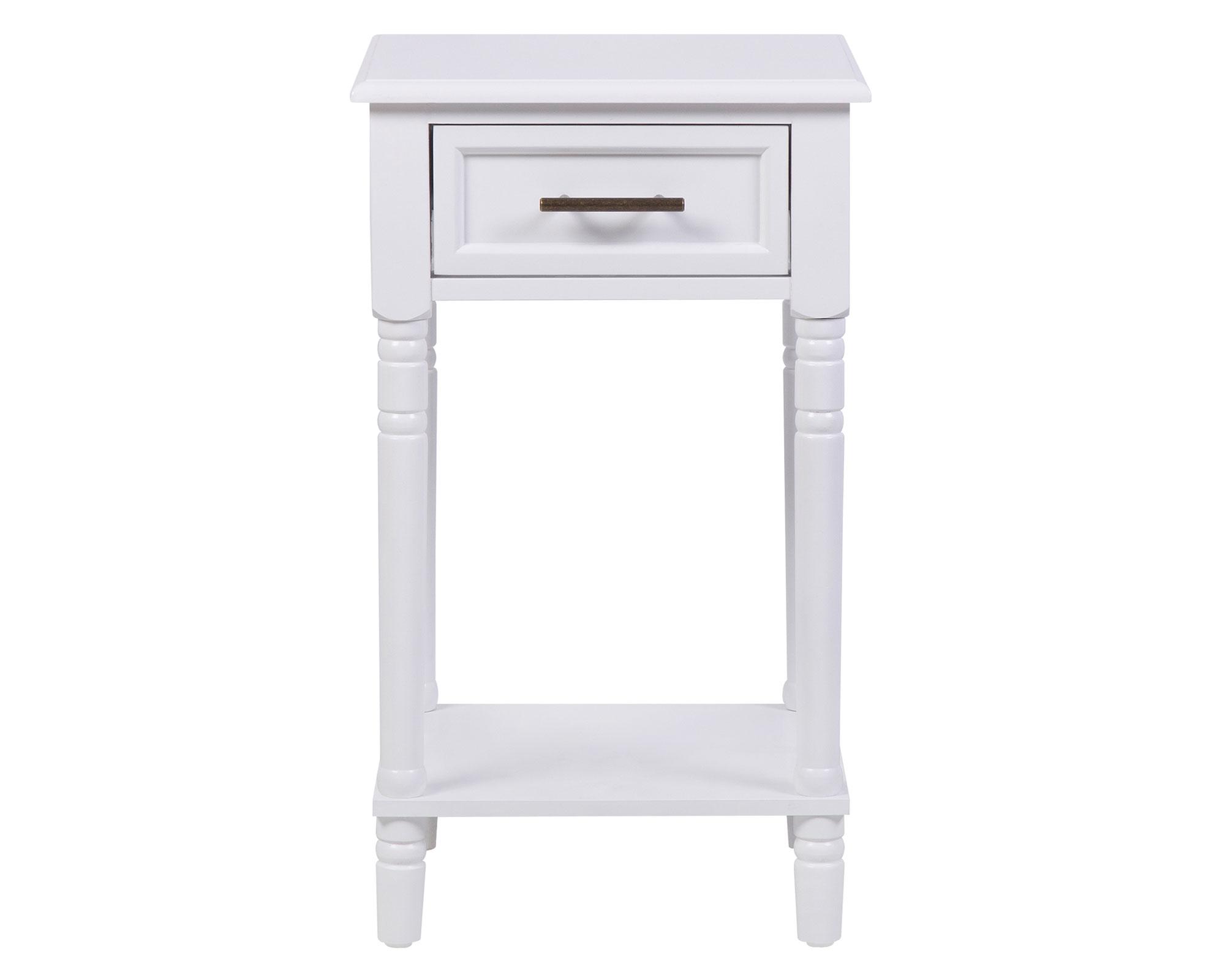 Velador Fermo blanco 1 cajón-3