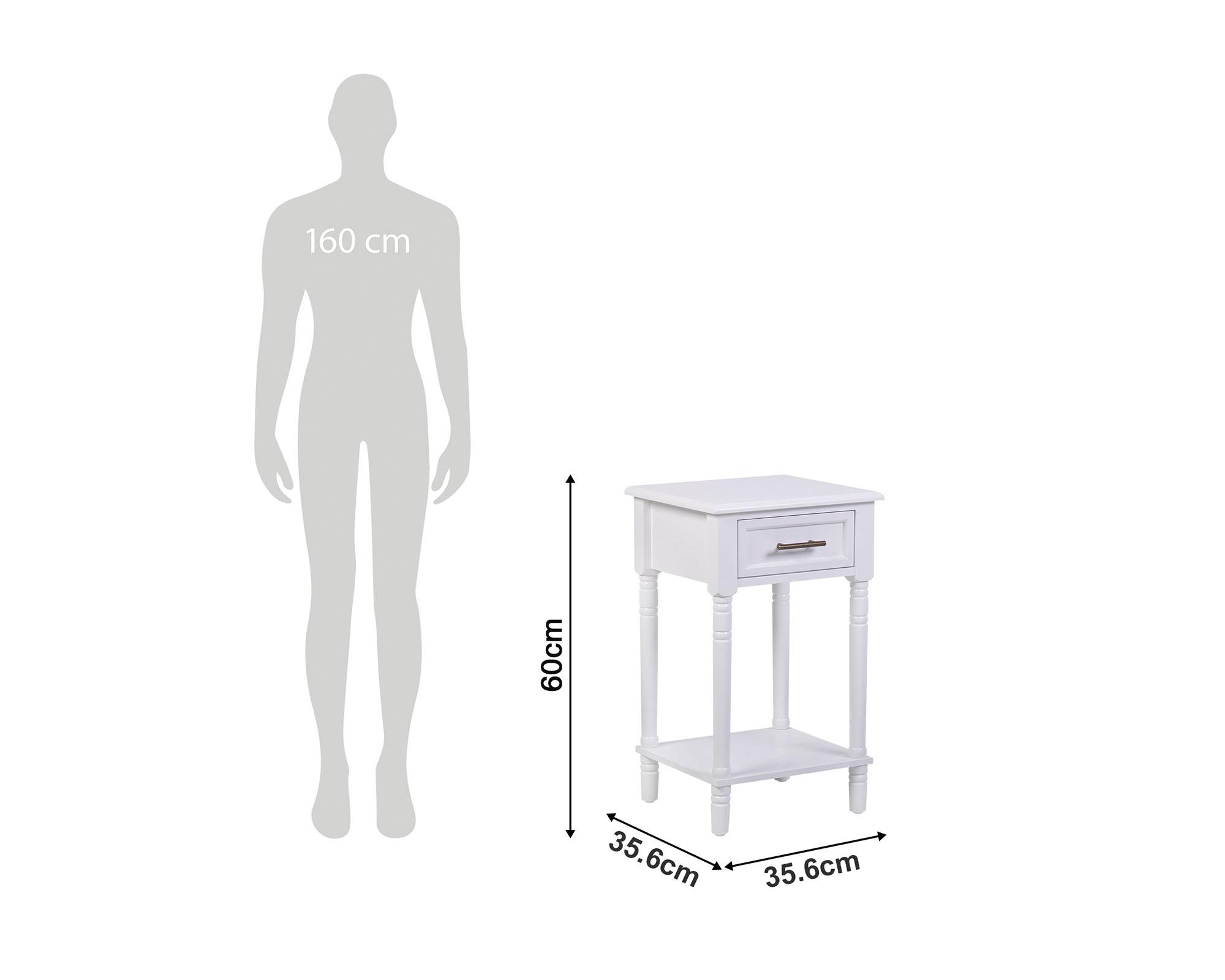 Velador Fermo blanco 1 cajón-10