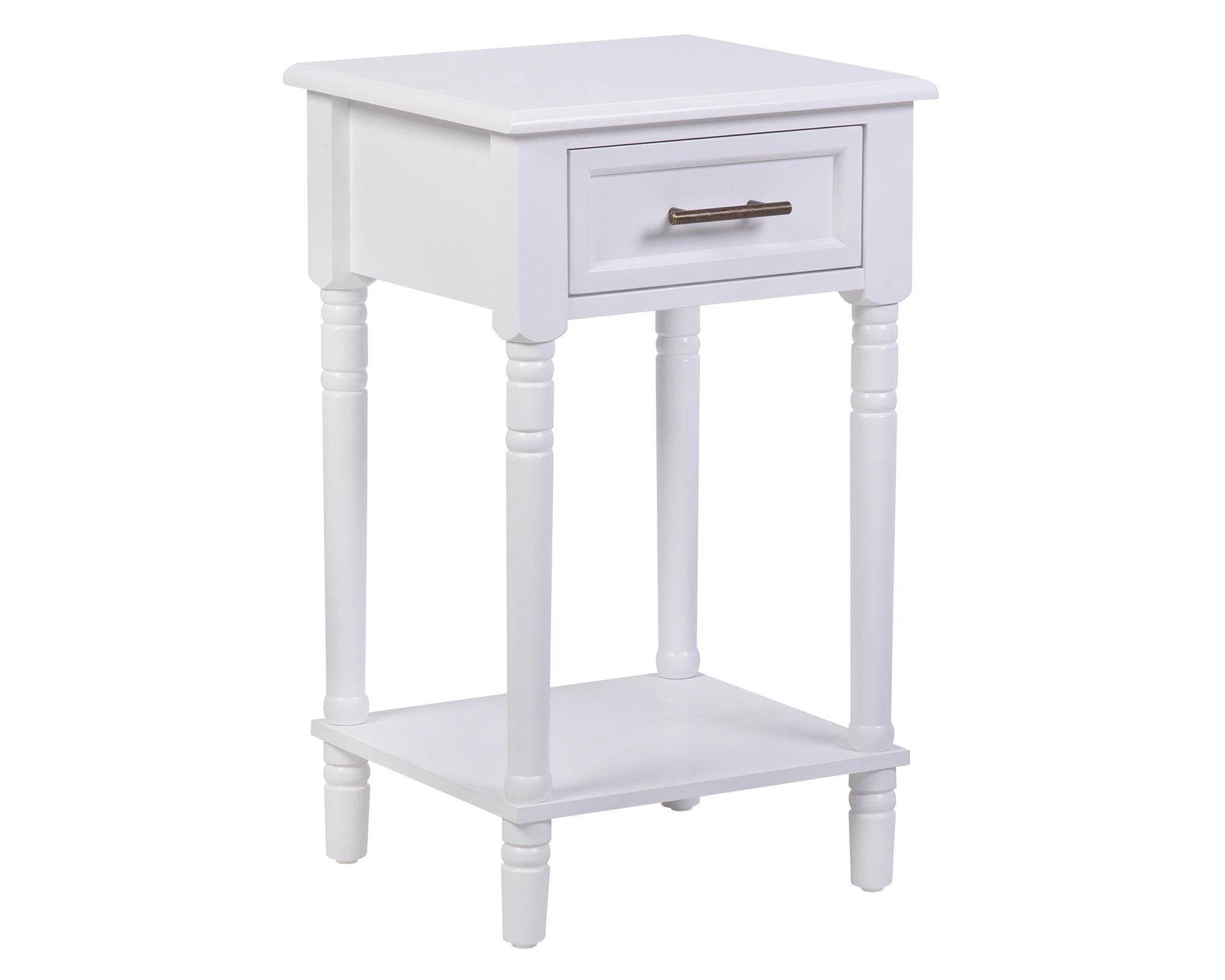 Velador Fermo blanco 1 cajón-0