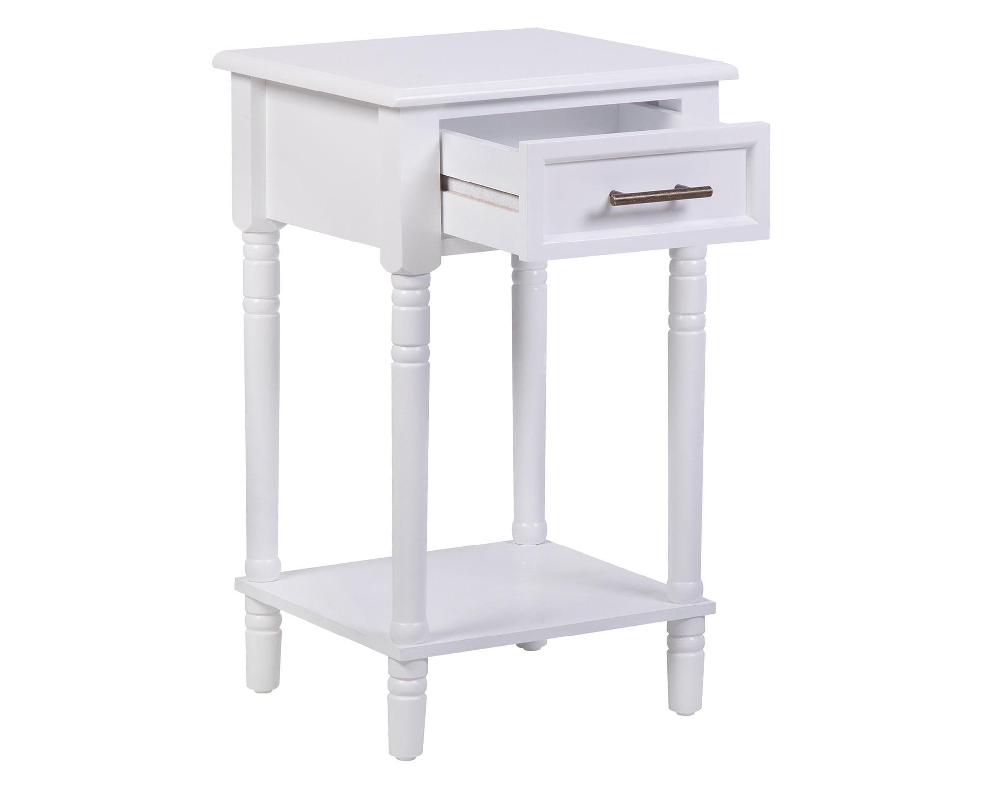 Velador Fermo blanco 1 cajón-1