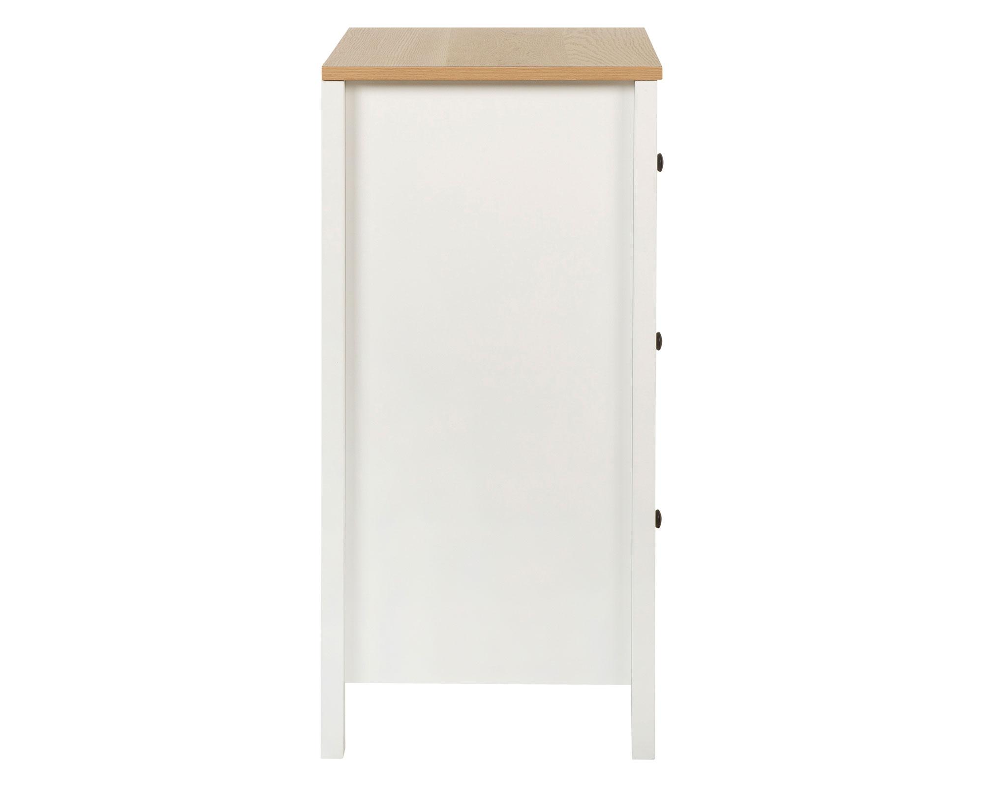 Velador New provenzal blanco 3 cajones-3