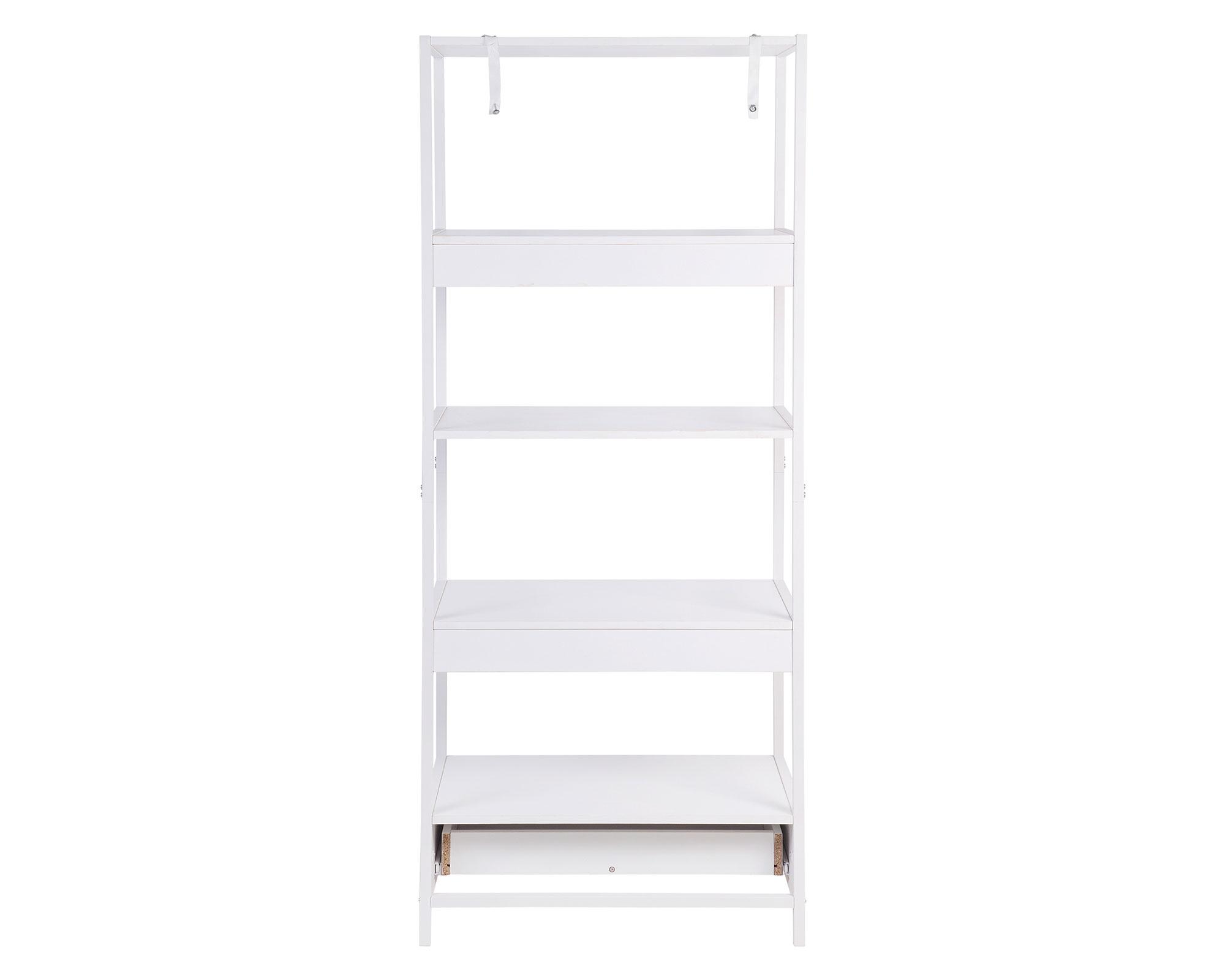 Repisa Oregón blanco 1 cajón-3