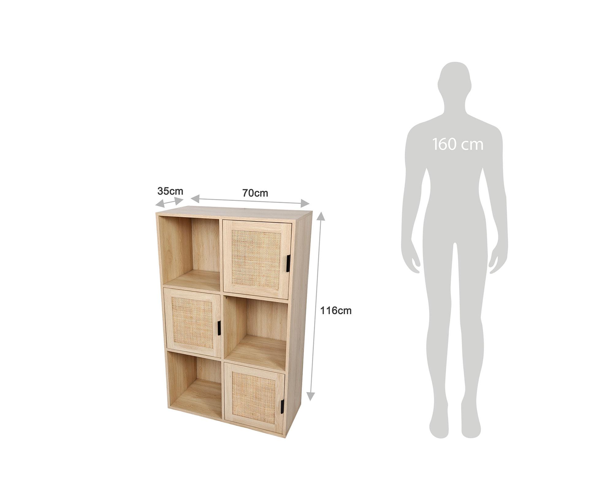 Estante Bali ratán 3 puertas 3 espacios-7