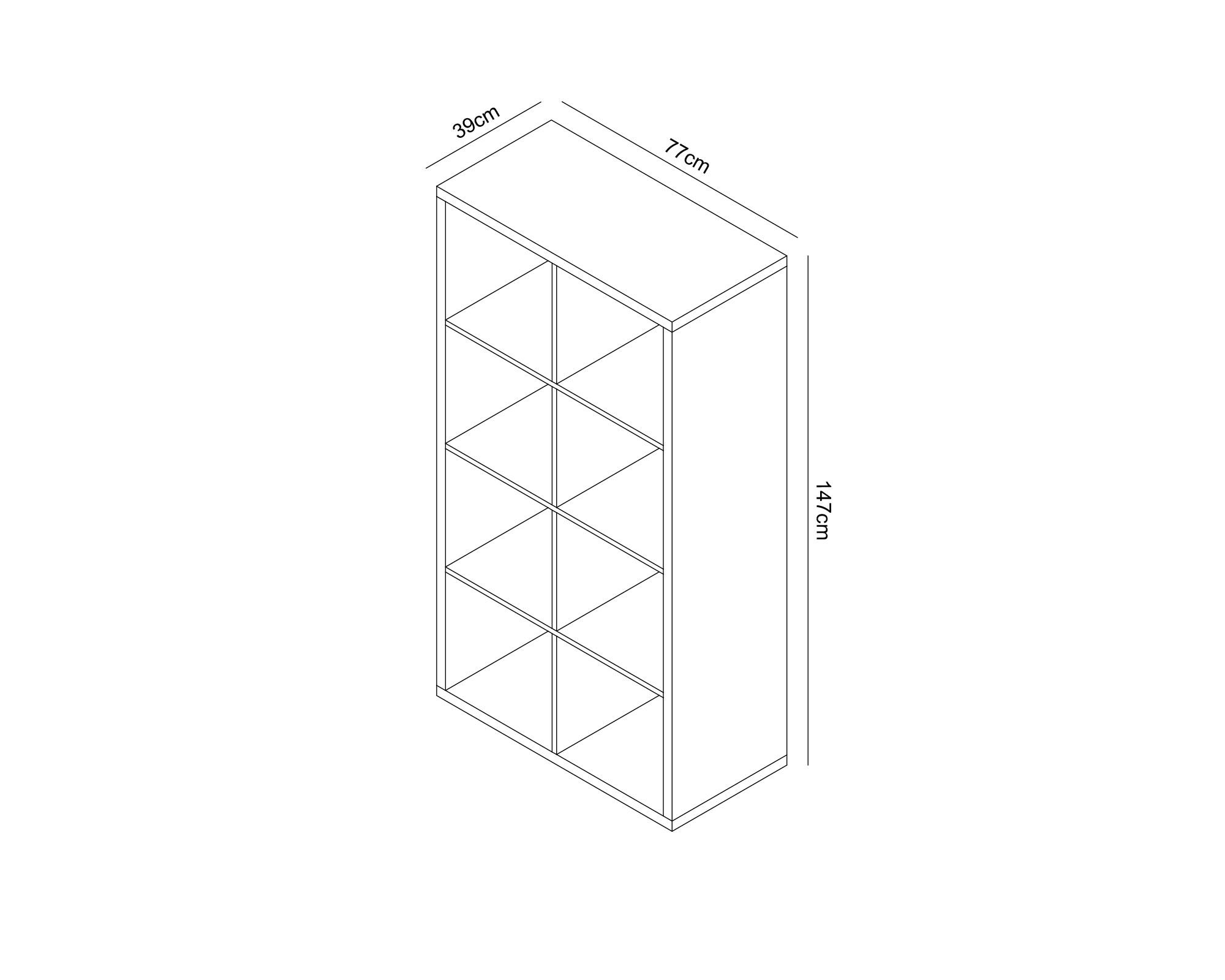 Estante Liam blanco 8 espacios-7