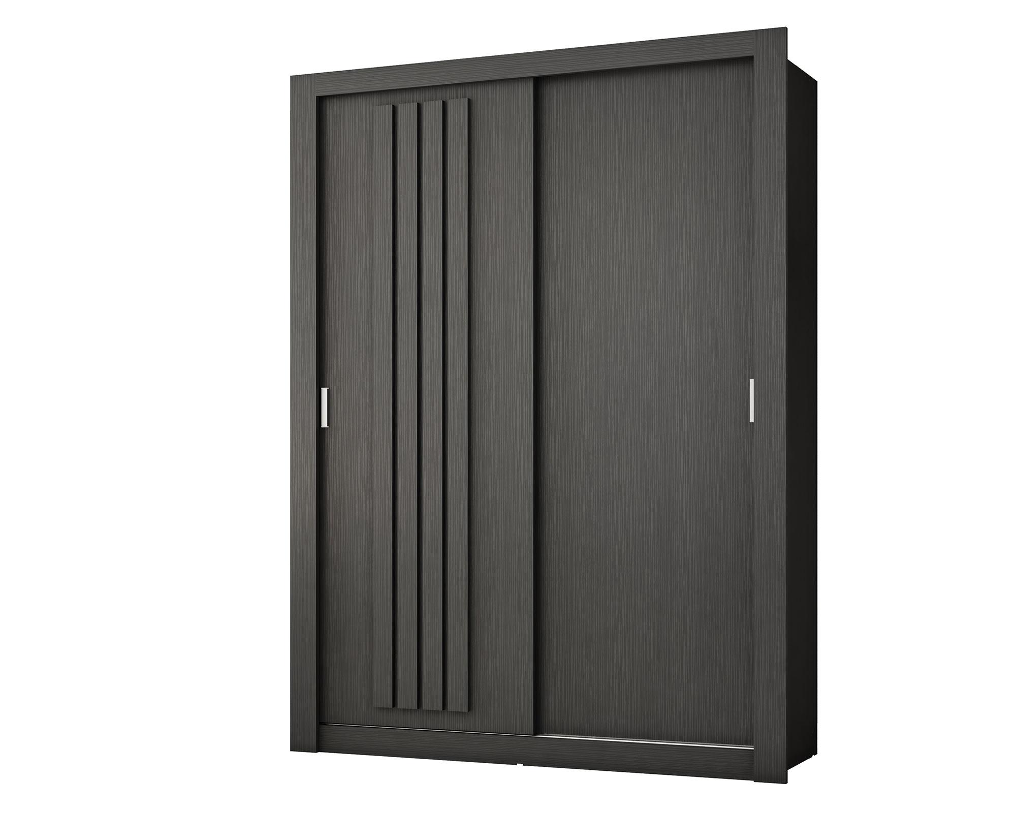 Clóset 2 puertas Bristol negro/freijo 206x120x46 cm-2
