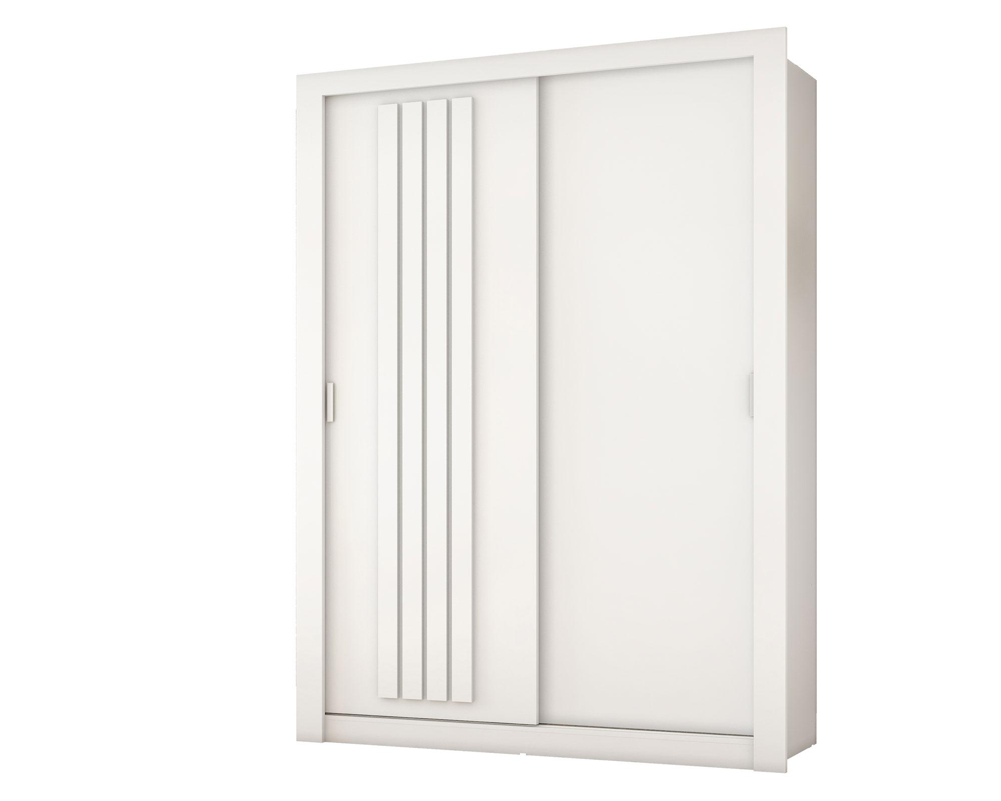 Clóset 2 puertas Bristol blanco/freijo 206x120x46 cm-3