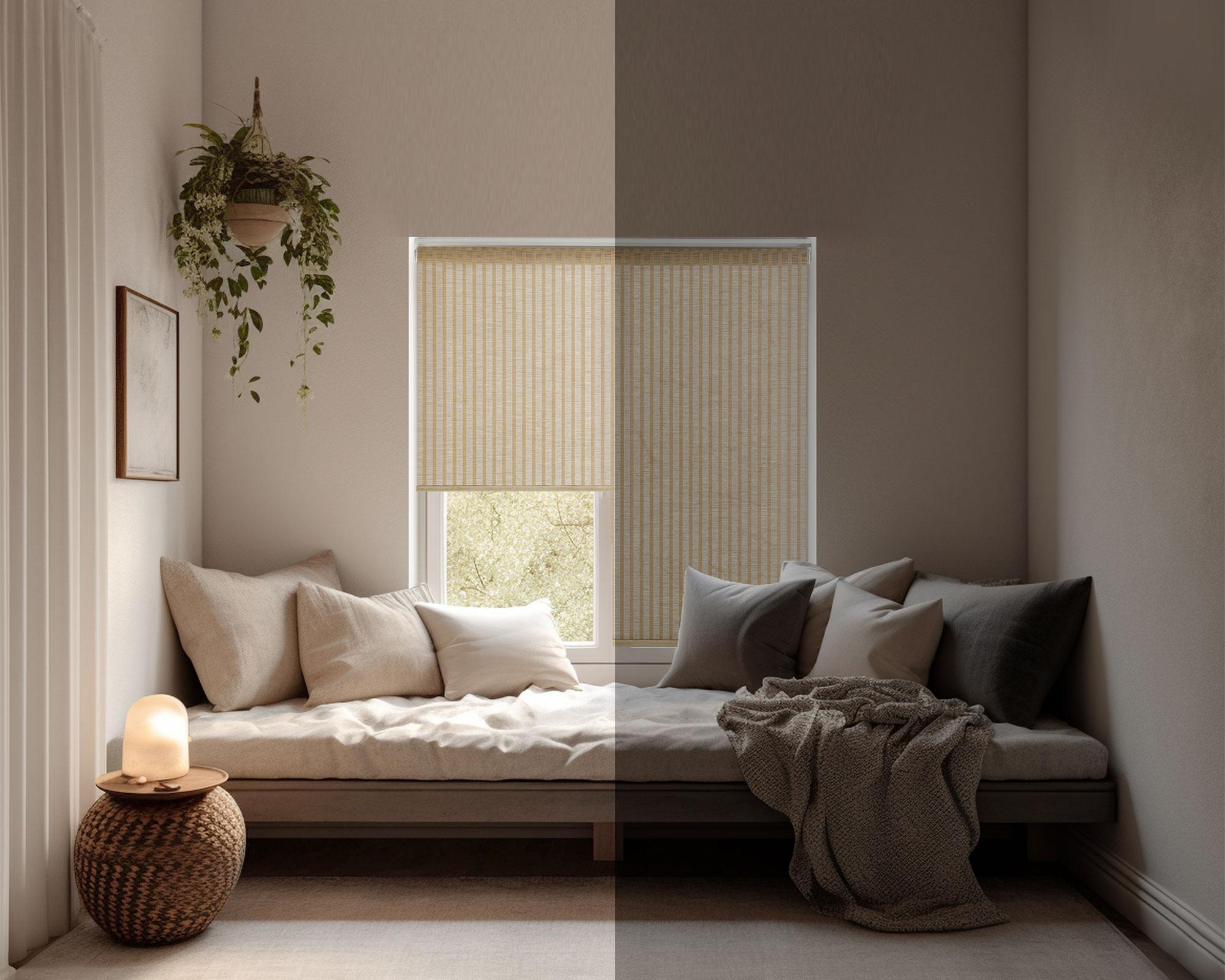 Roller sun out Cordless lineas 120x165 cm café-13