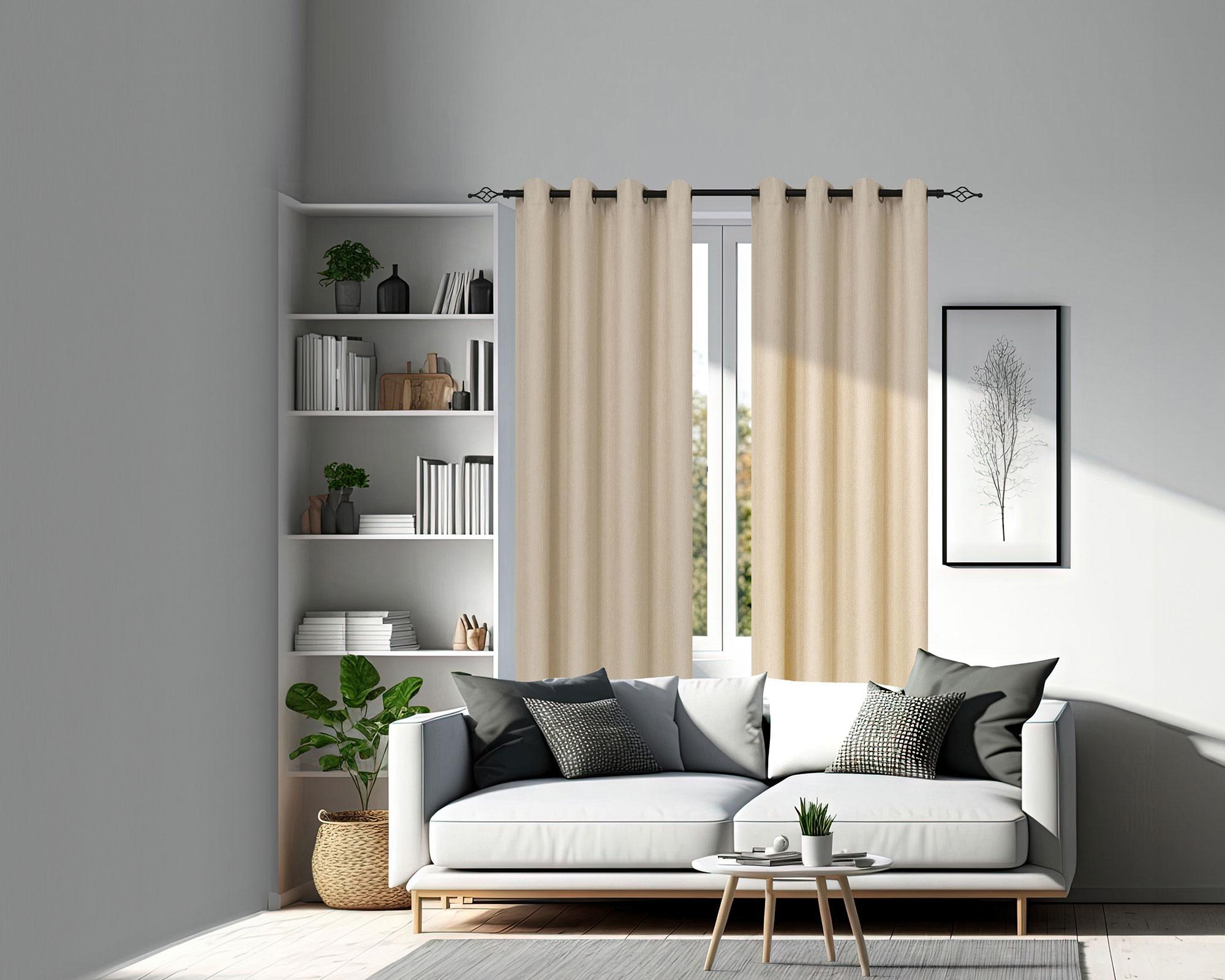 Cortina Espiga 140x230 cm beige claro-6