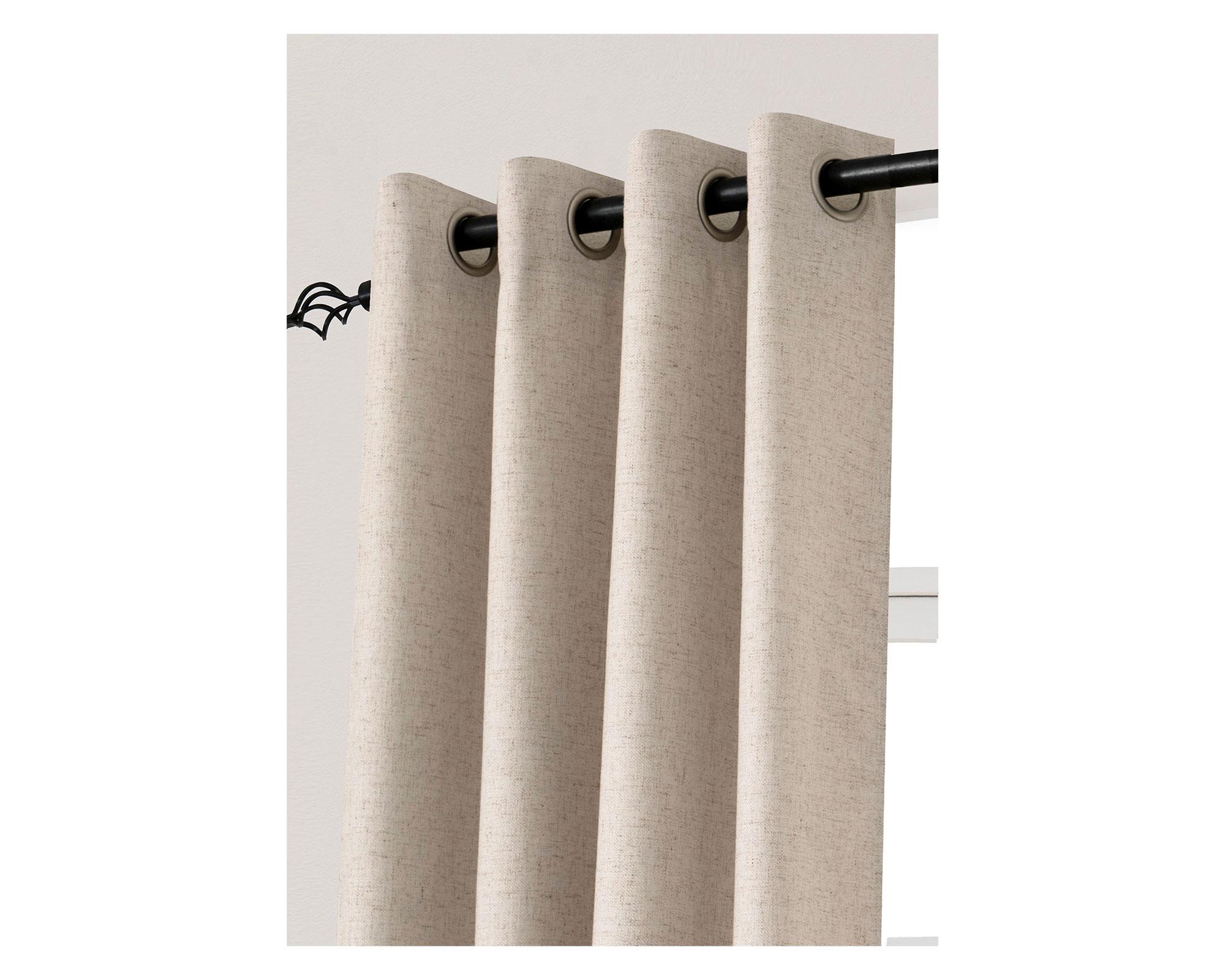 Cortina Lioren lino 140x230 cm beige-3