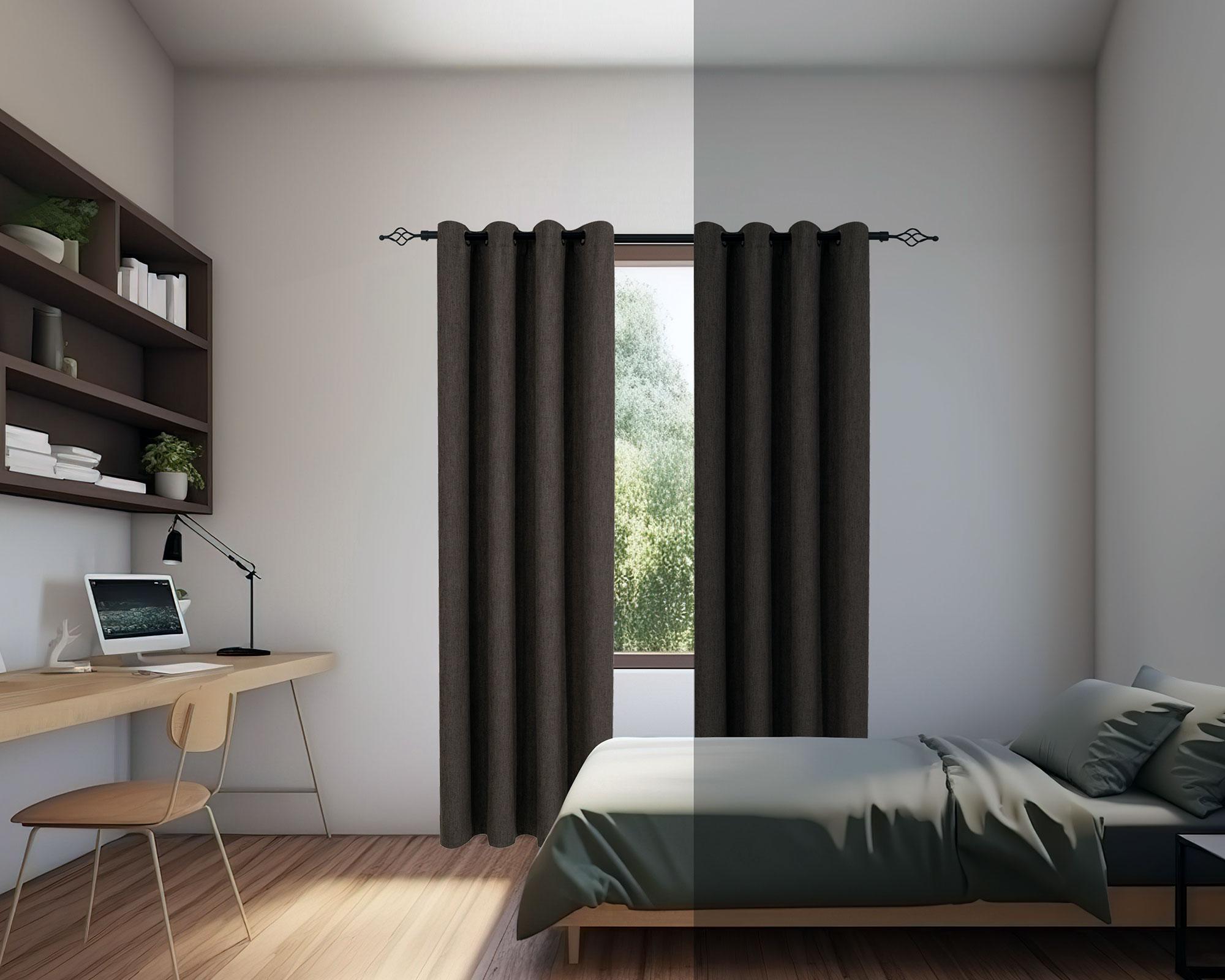 Cortina Lioren lino 200x230 cm grafito-5