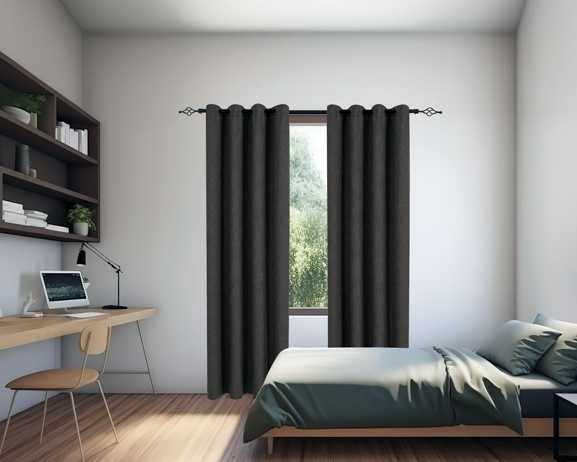 Cortina Lioren lino 200x230 cm grafito-6