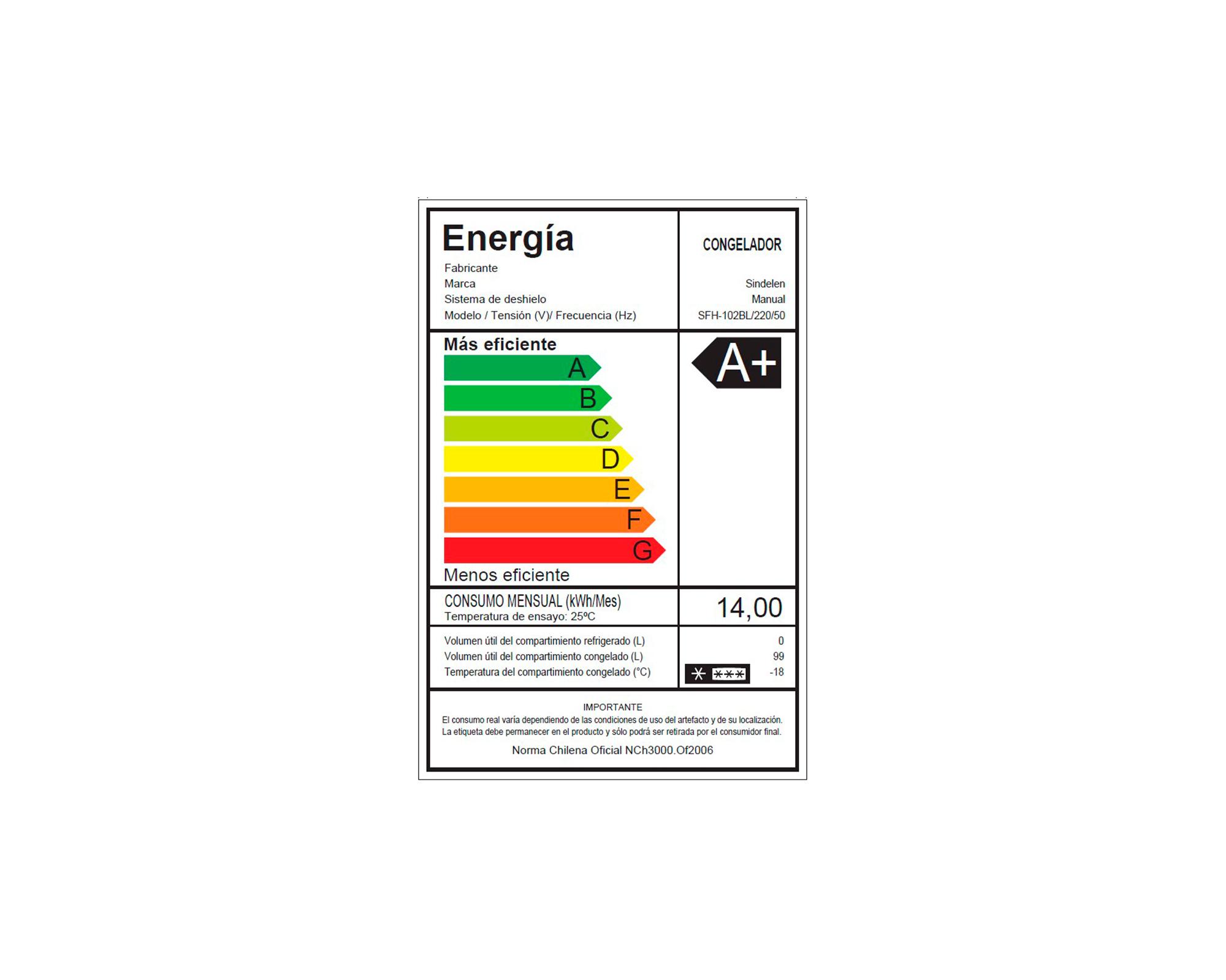 Freezer horizontal SFH-102BL blanco 99 lt-3