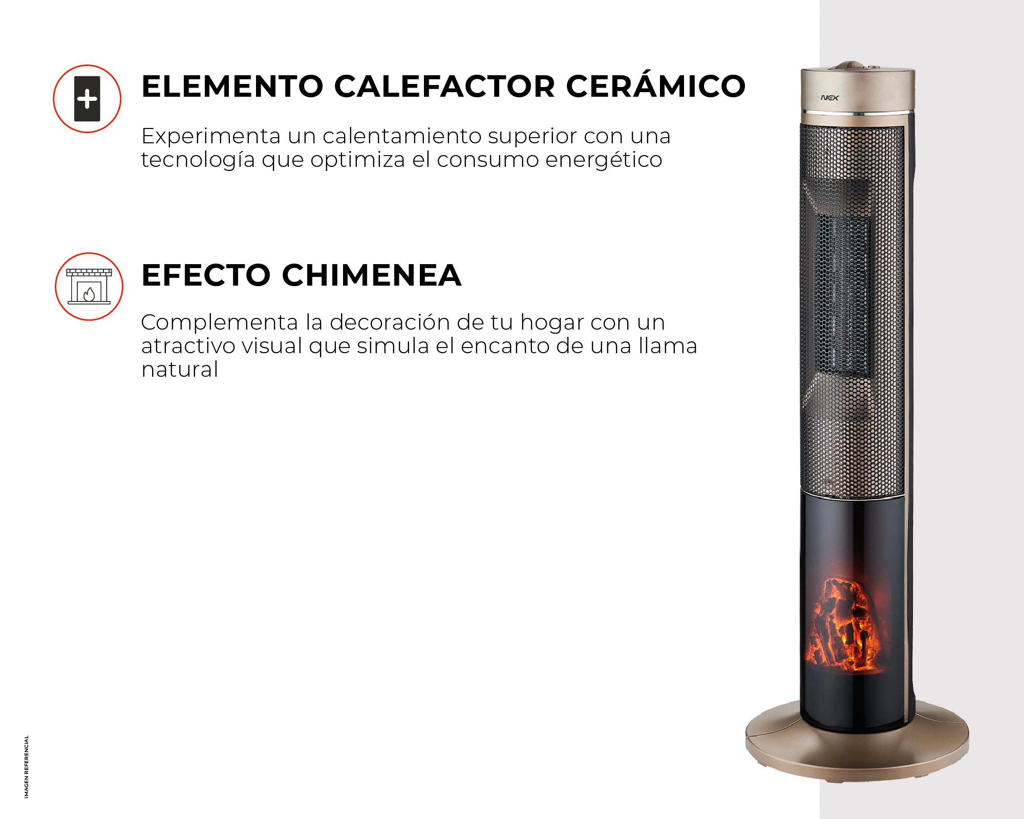 Estufa torre sin fuego 2000W-4