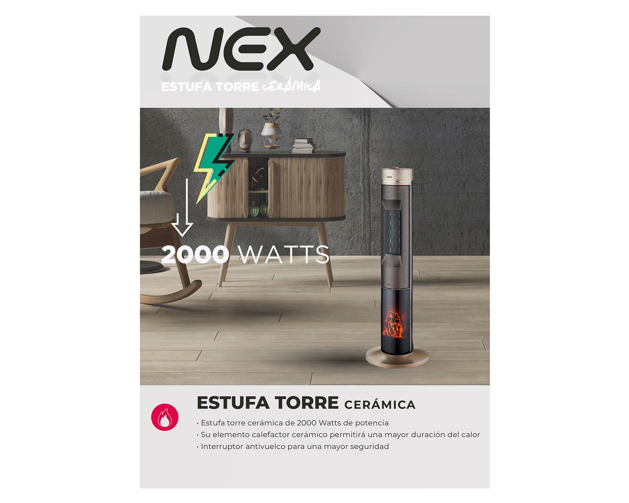 Estufa torre sin fuego 2000W-7